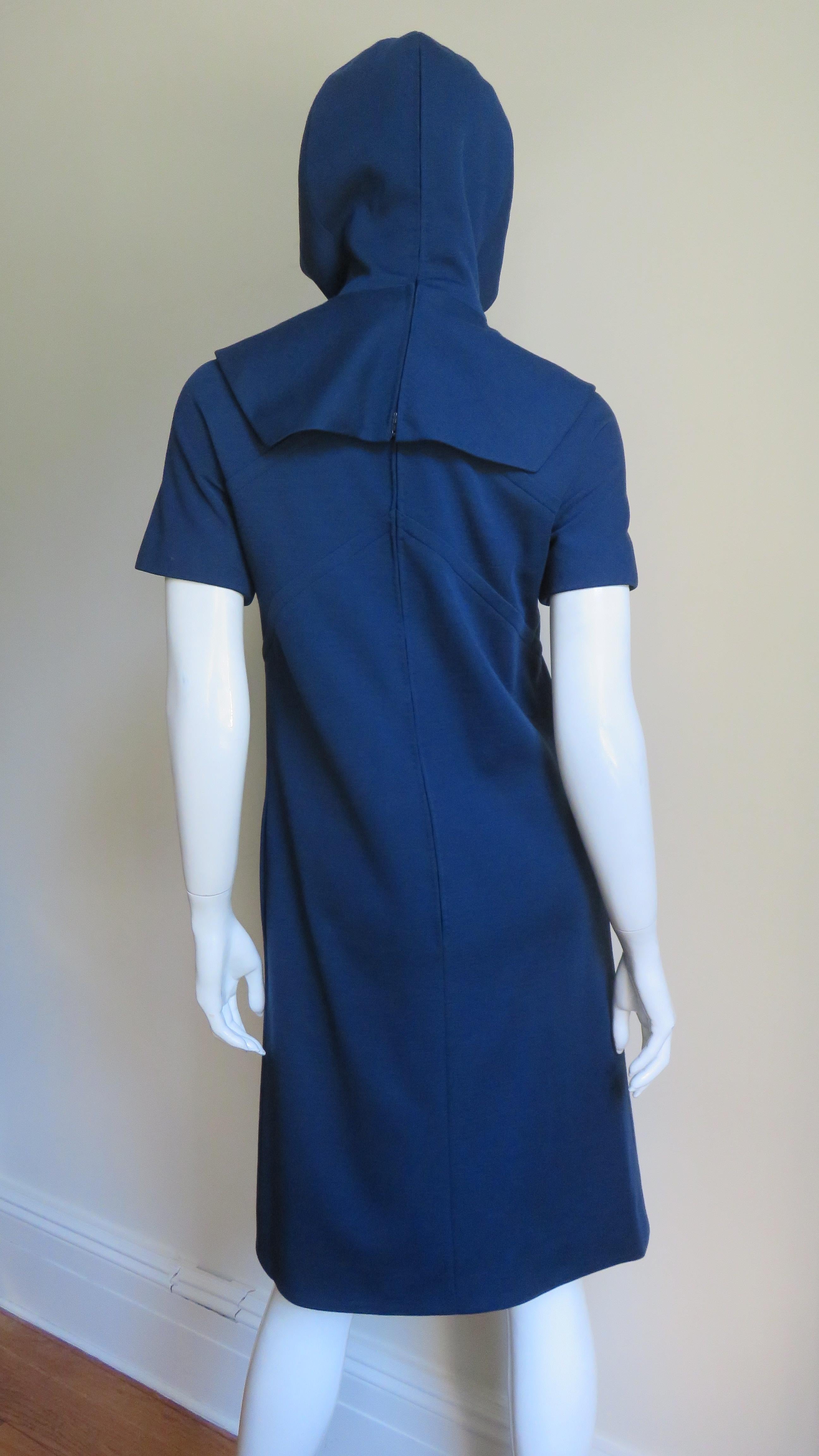  Pauline Trigere 1960s Dress and Hood For Sale 4
