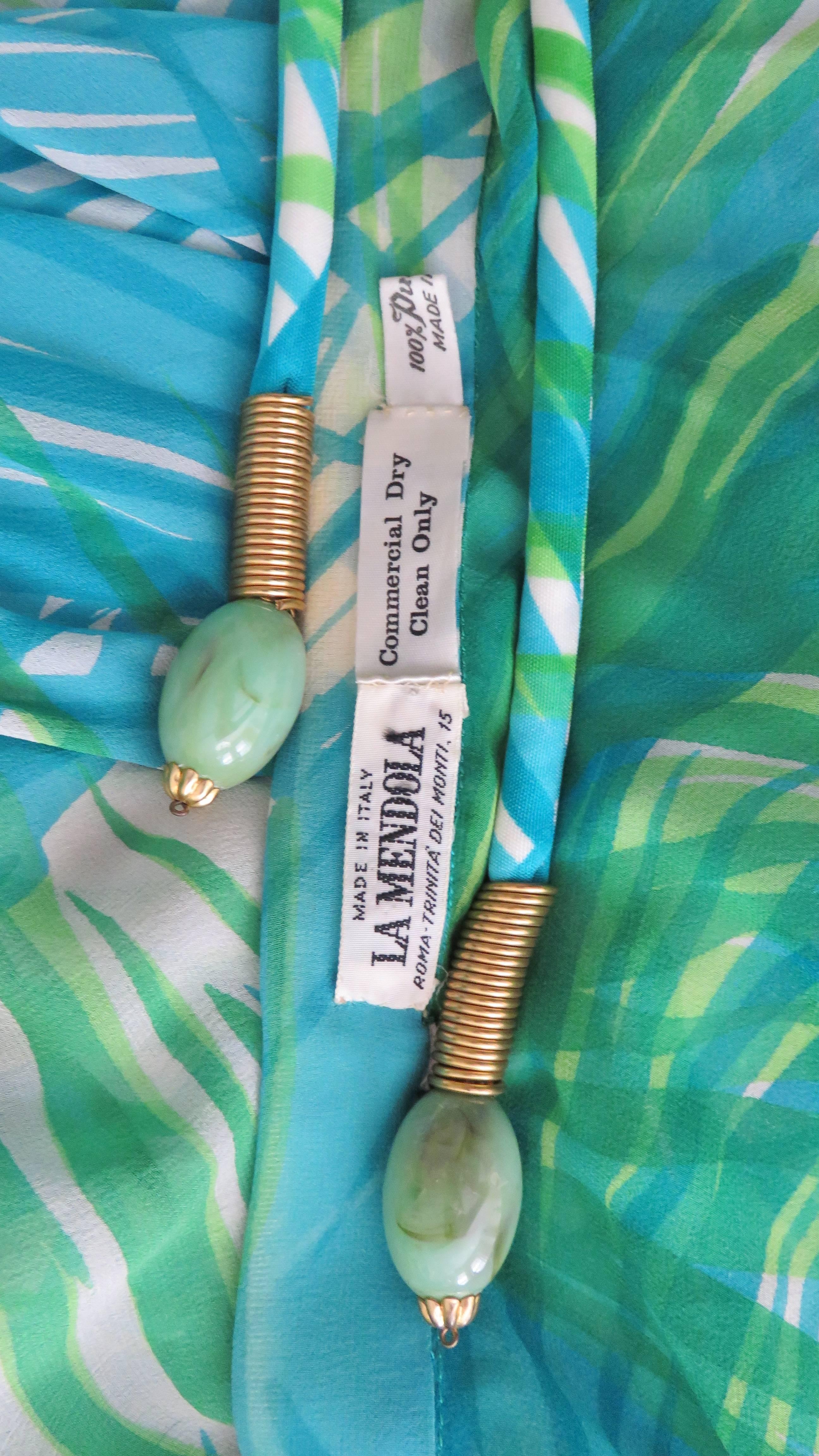 La Mendola 1970s Maxi Dress and Silk Over Skirt 7