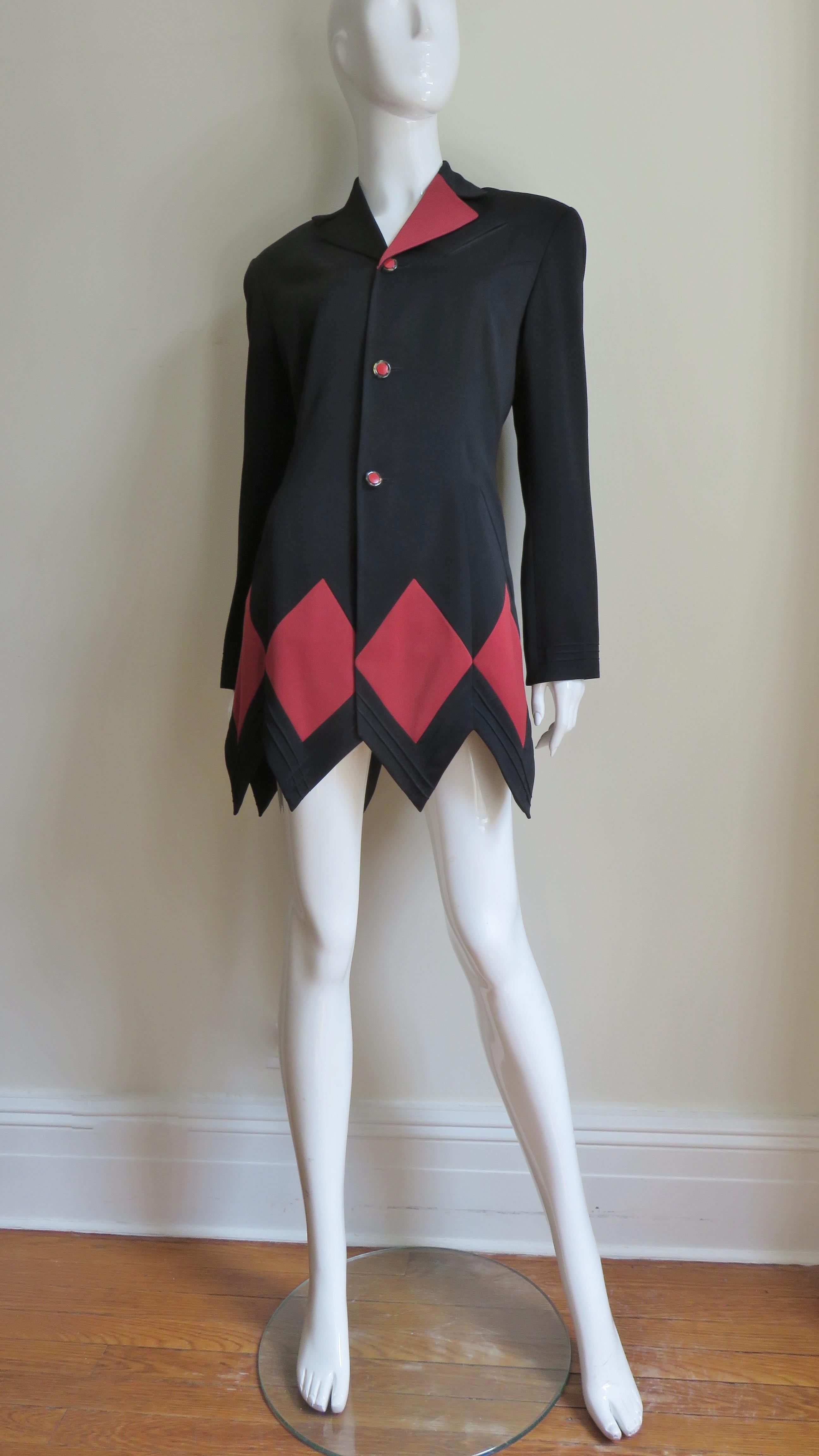 Matsuda Color Block Harlequin Jacket For Sale 2