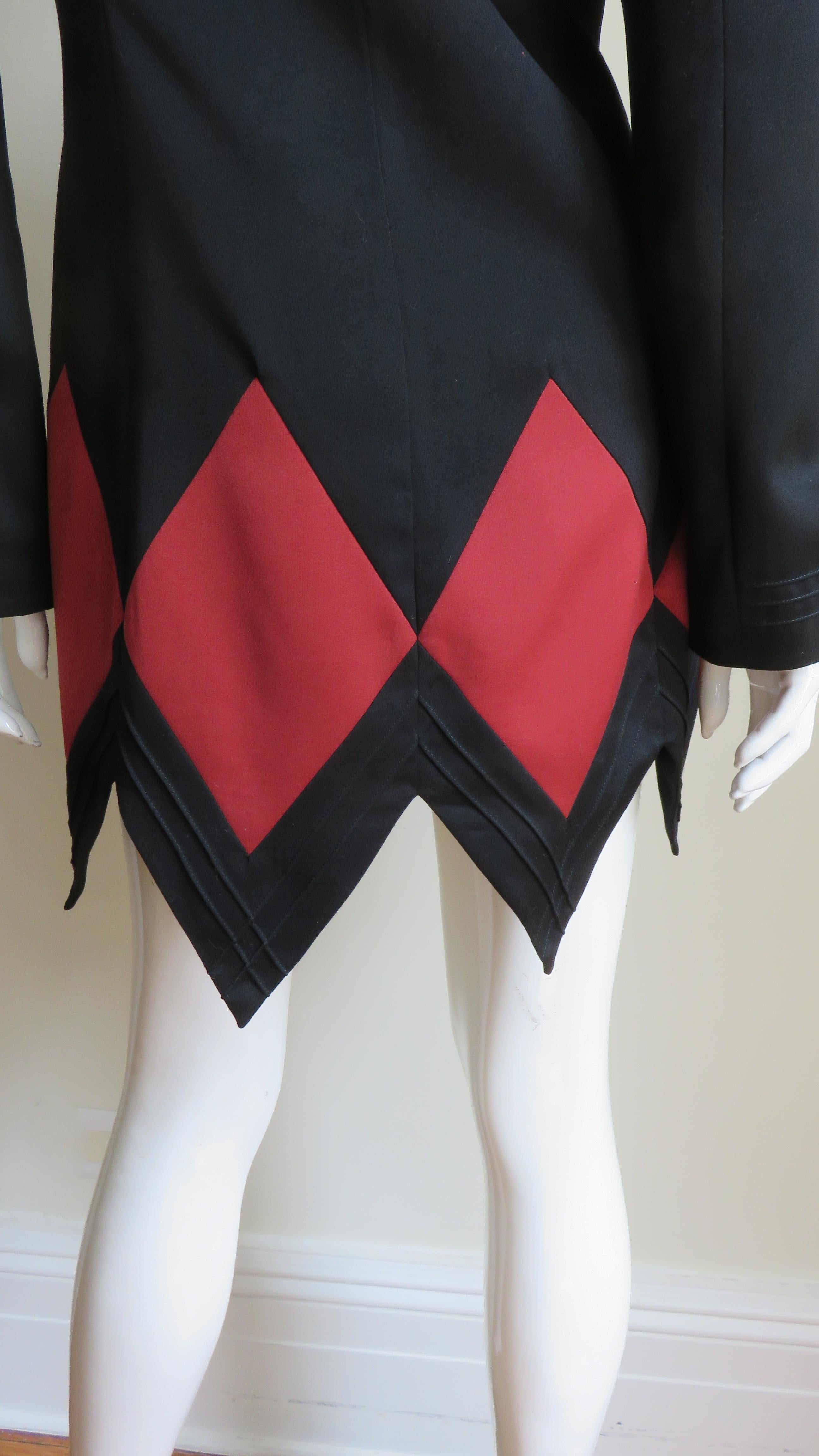 Matsuda Harlekin-Jacke mit Farbblockmuster im Angebot 9