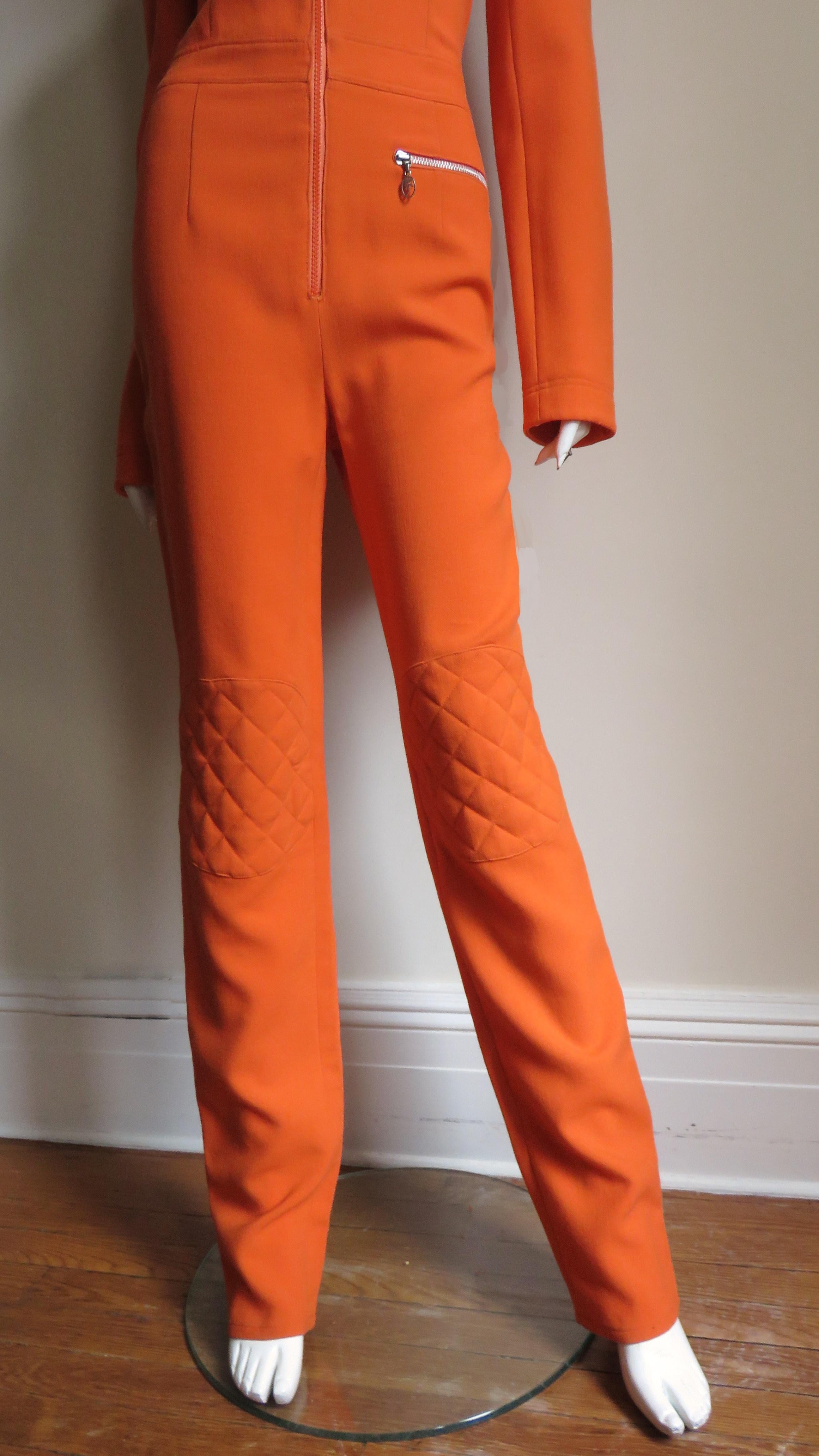 Orange Jean Charles de Castelbajac Zipper Front Jumpsuit