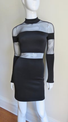 Vestido Pierre Balmain Bodycon con hombros y cintura transparentes