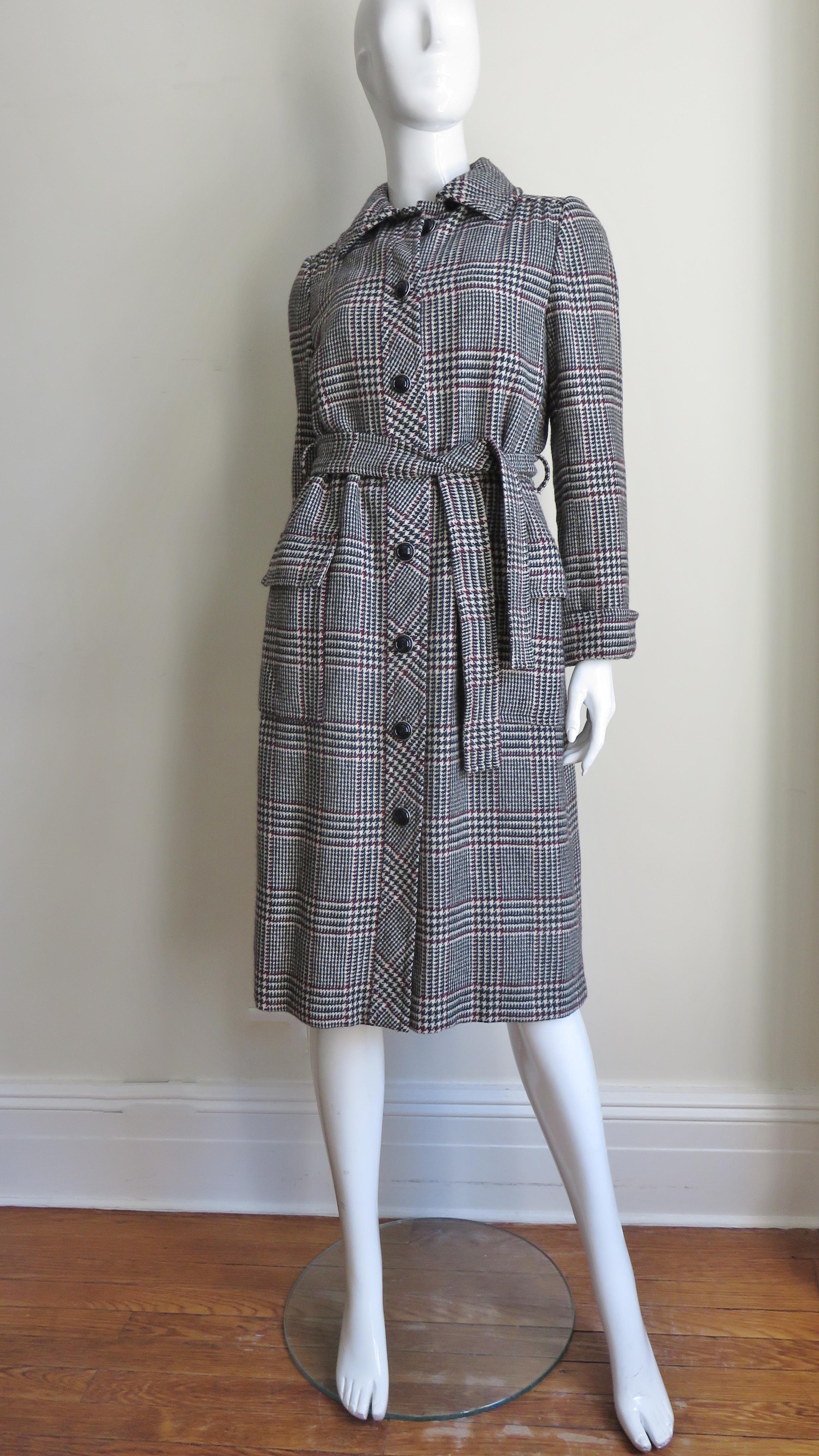 Adele Simpson Belted Coat and Skirt Set 1960s For Sale 1