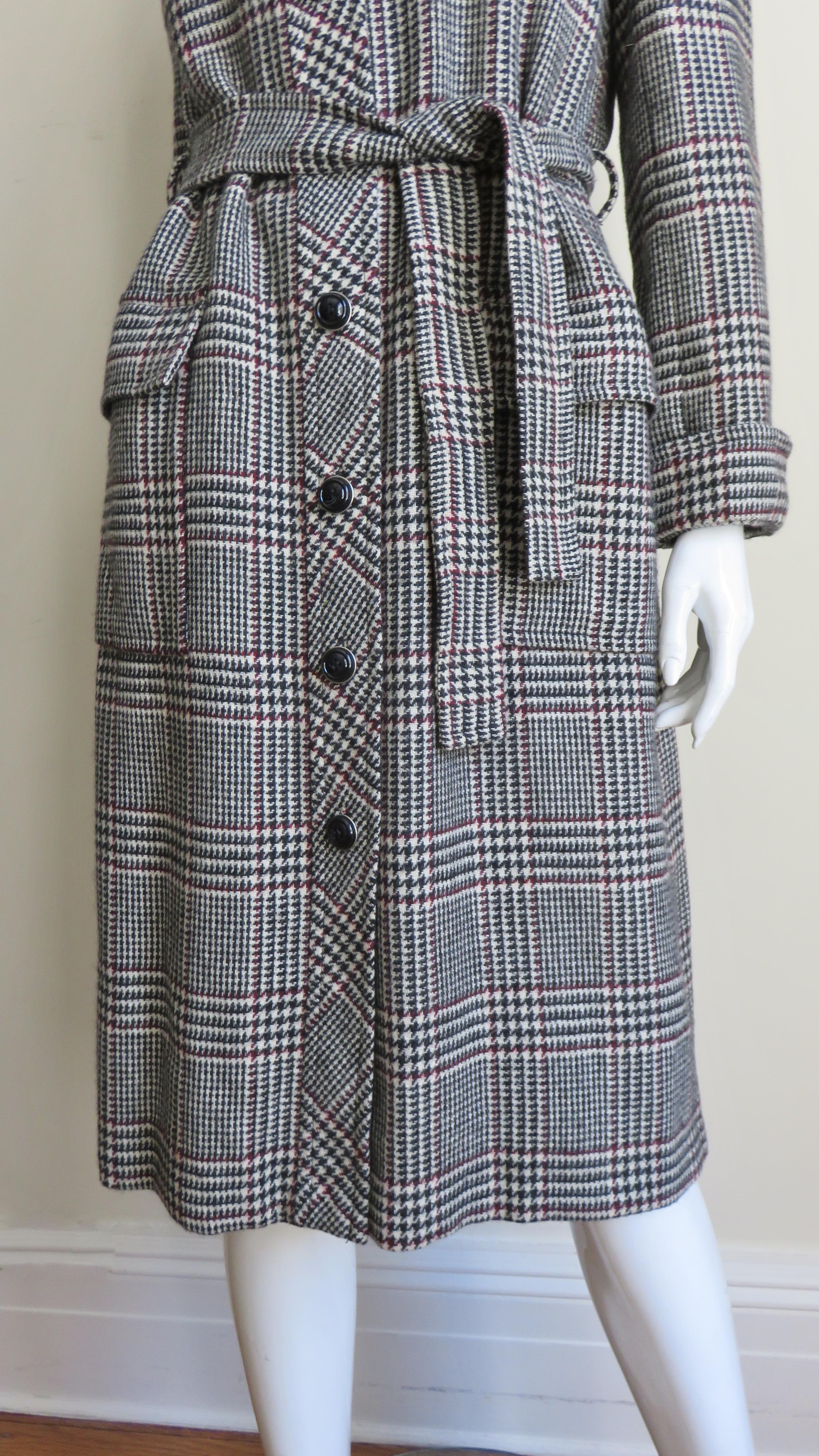 Gray Adele Simpson Belted Coat and Skirt Set 1960s For Sale