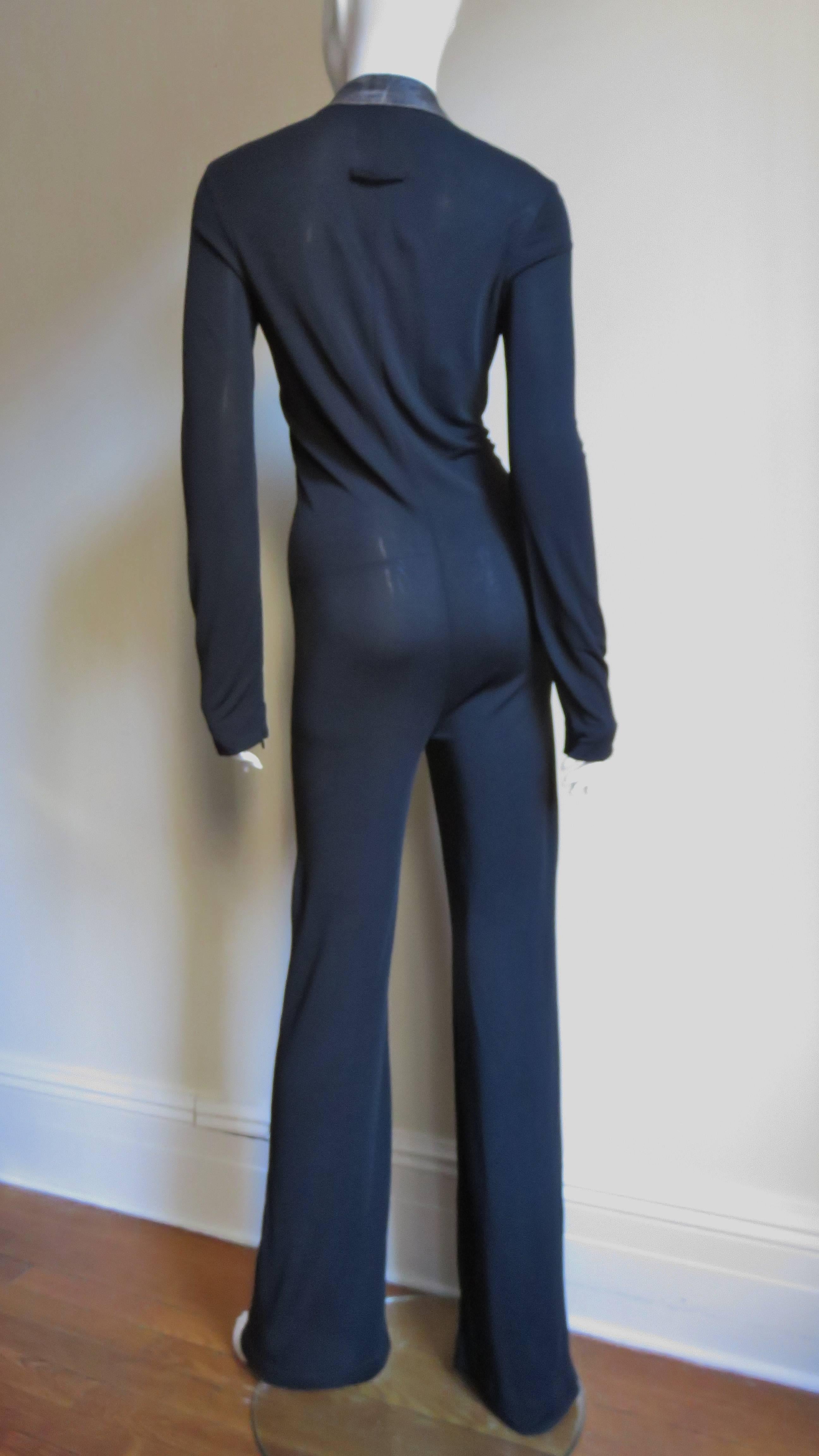 Jean Paul Gaultier Leather Collar Jumpsuit  3