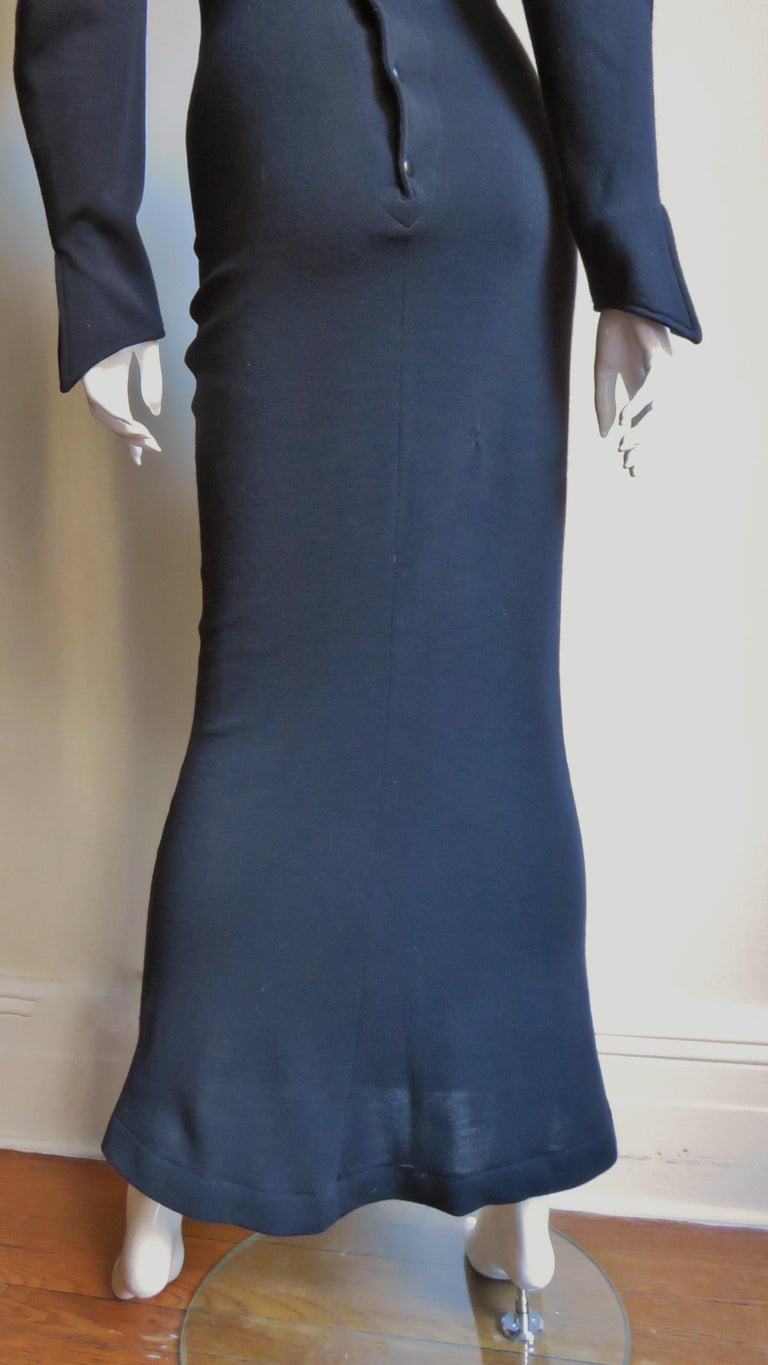 Claude Montana Asymmetric Sleeve Maxi Dress at 1stDibs | asymmetric sleeve  dress, montana lace up back maxi gown, montana slip dress