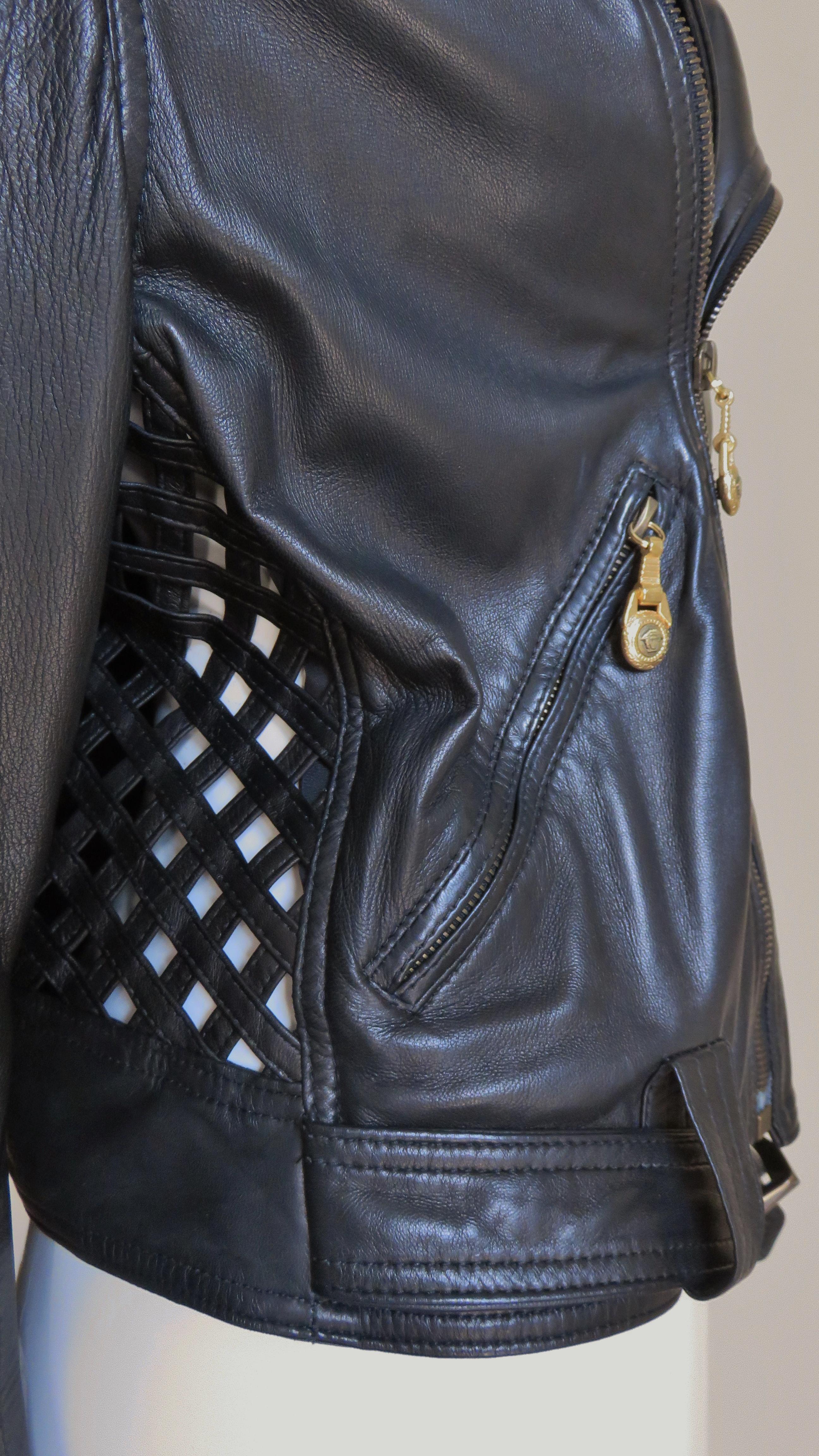 gianni versace leather jacket