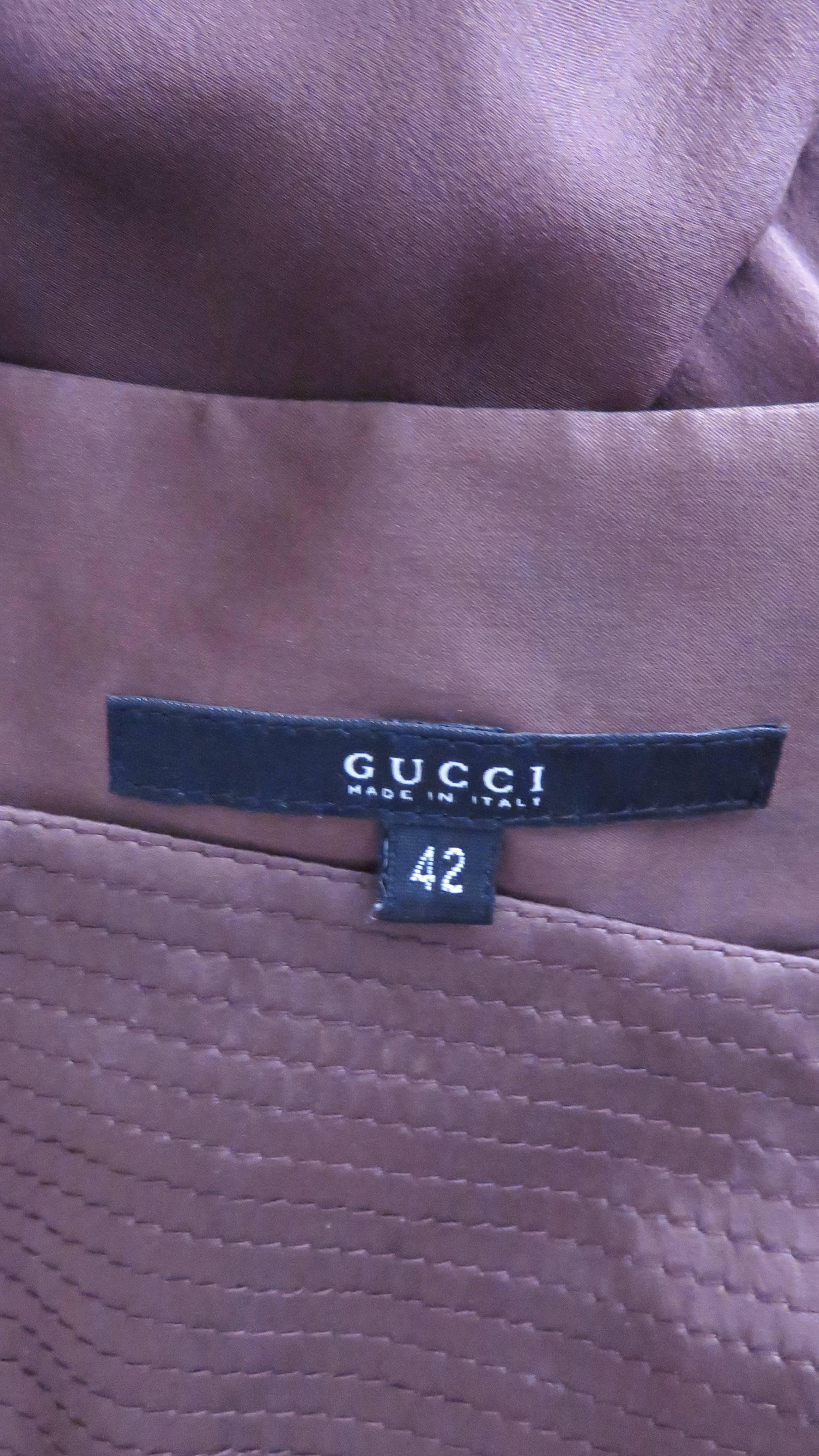Tom Ford pour Gucci - Robe en soie marron, printemps-été 2004 en vente 8