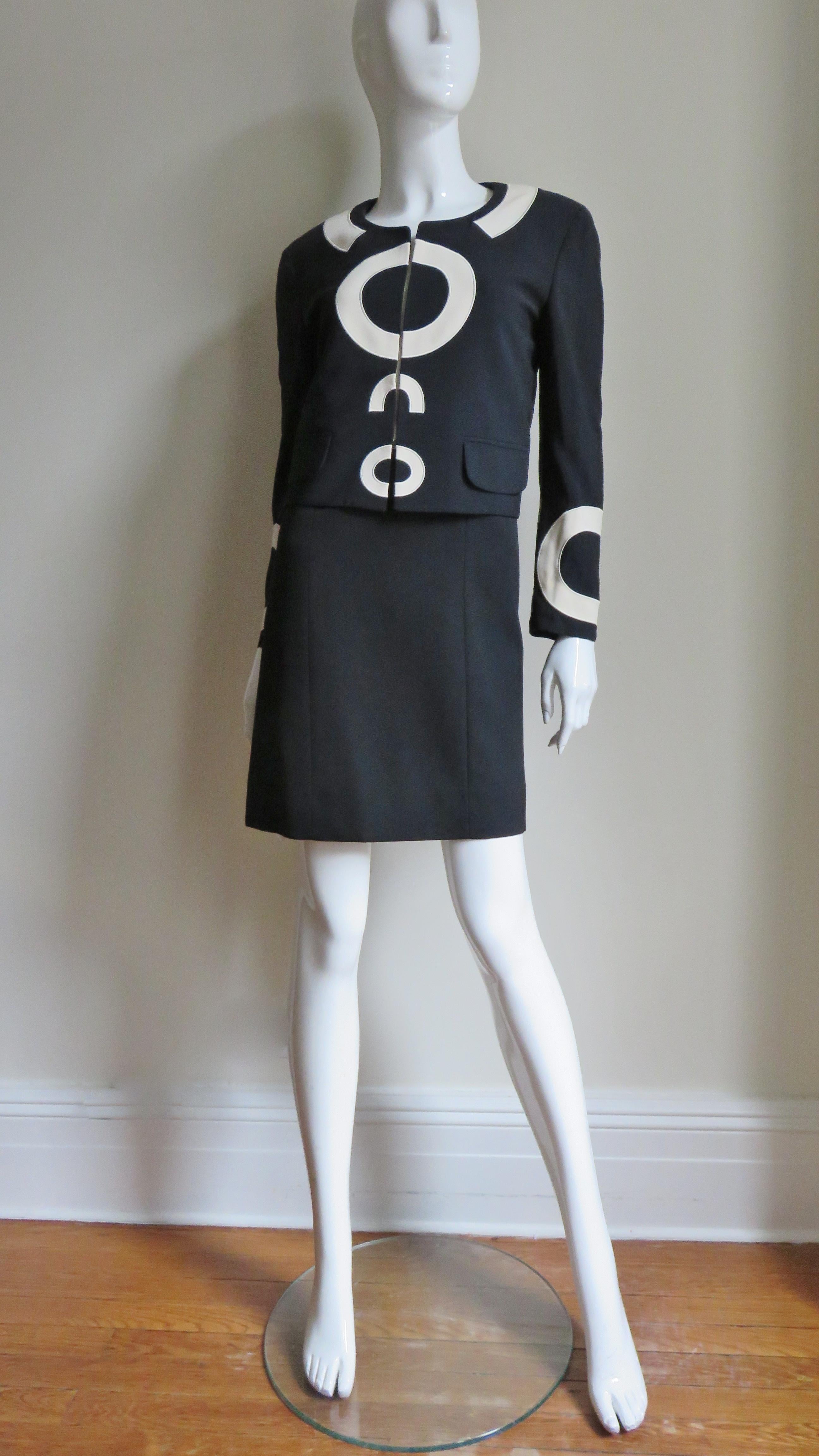 Moschino Couture Color Block Letter Dress and Jacket For Sale 5