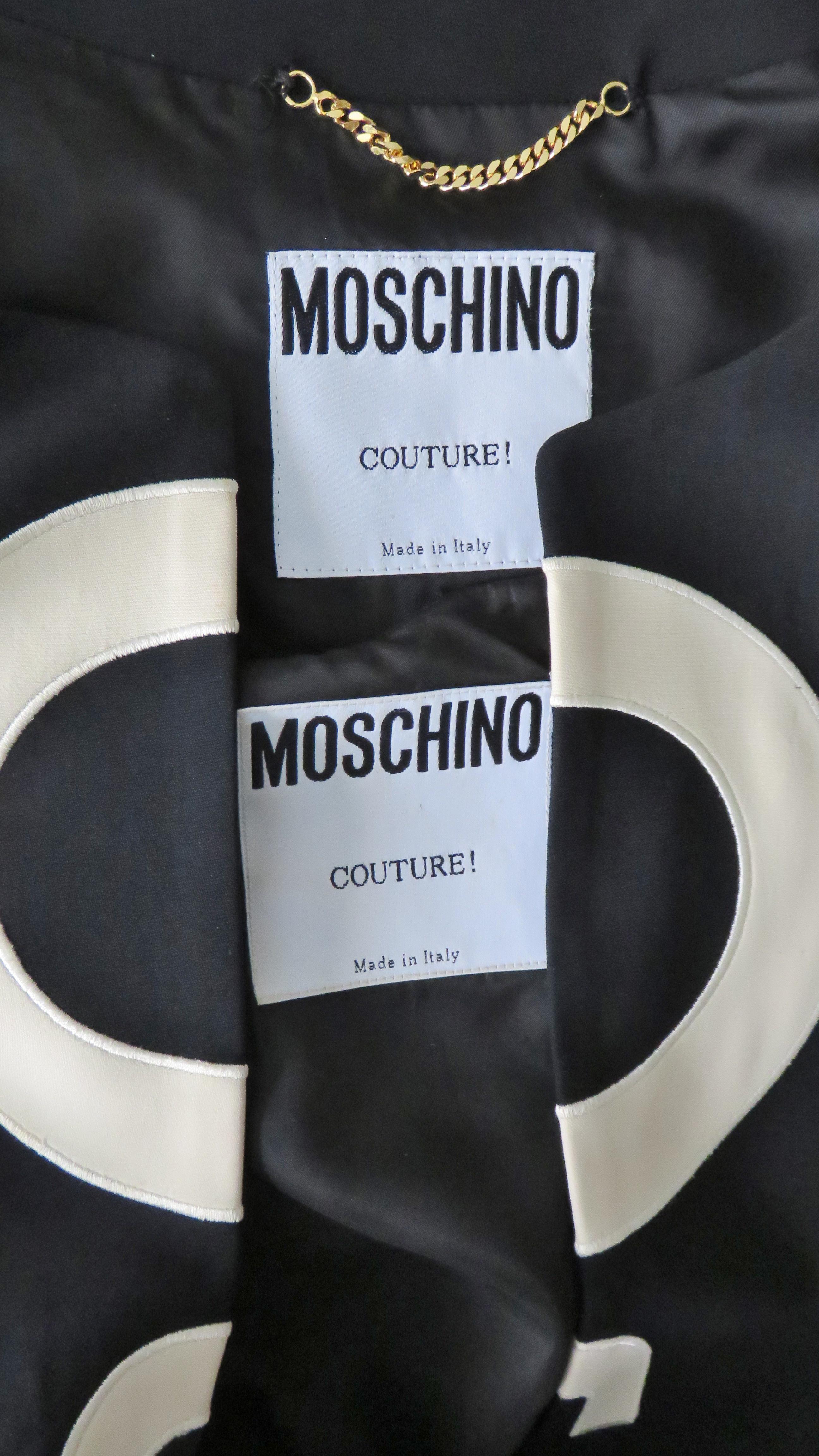 Moschino Couture Color Block Letter Dress and Jacket For Sale 12