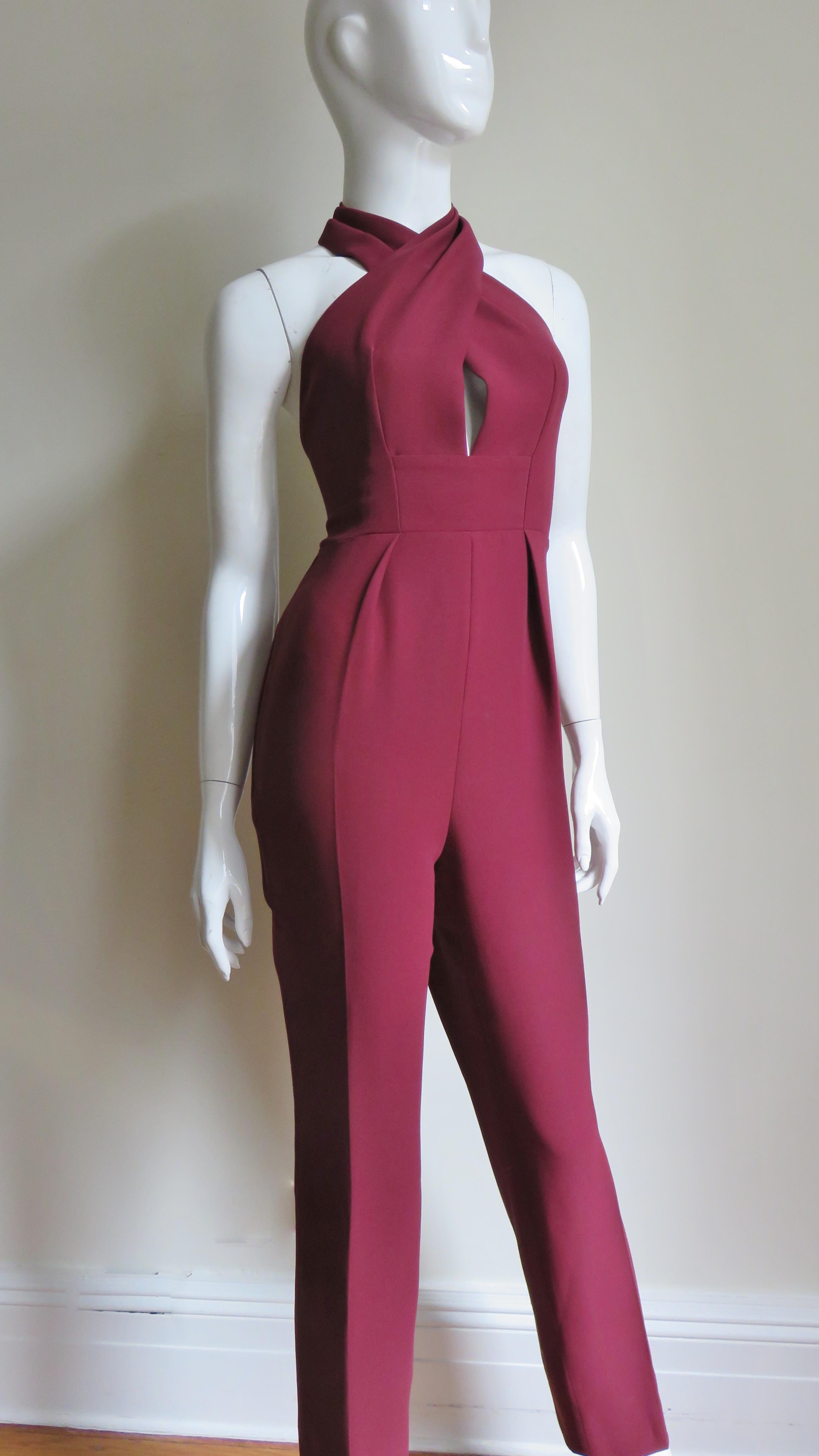 Gucci New Silk Halter Jumpsuit For Sale 1