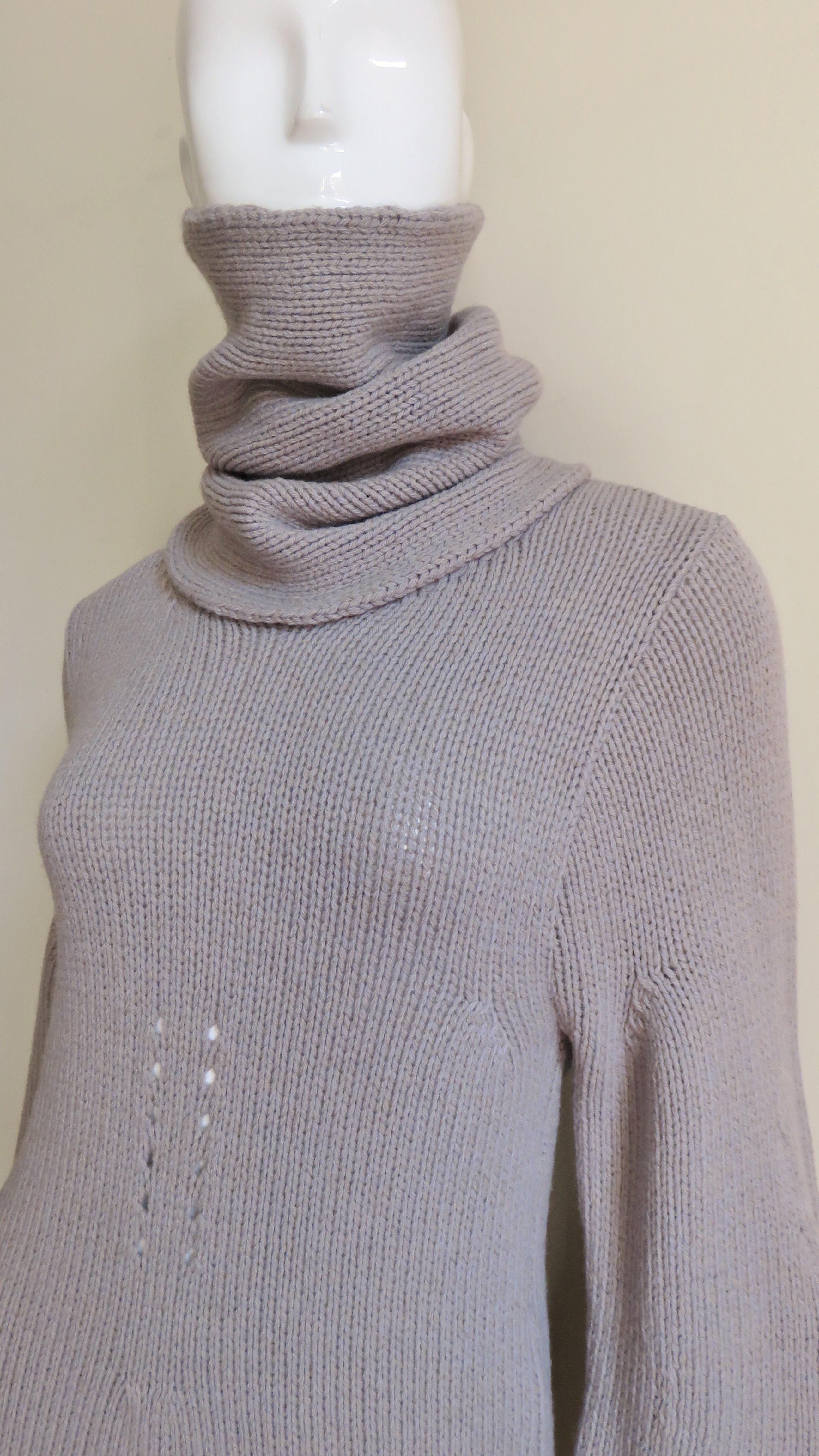 Ann Demeulemeester New Oversize Sweater and Neck Tube  In Excellent Condition For Sale In Water Mill, NY
