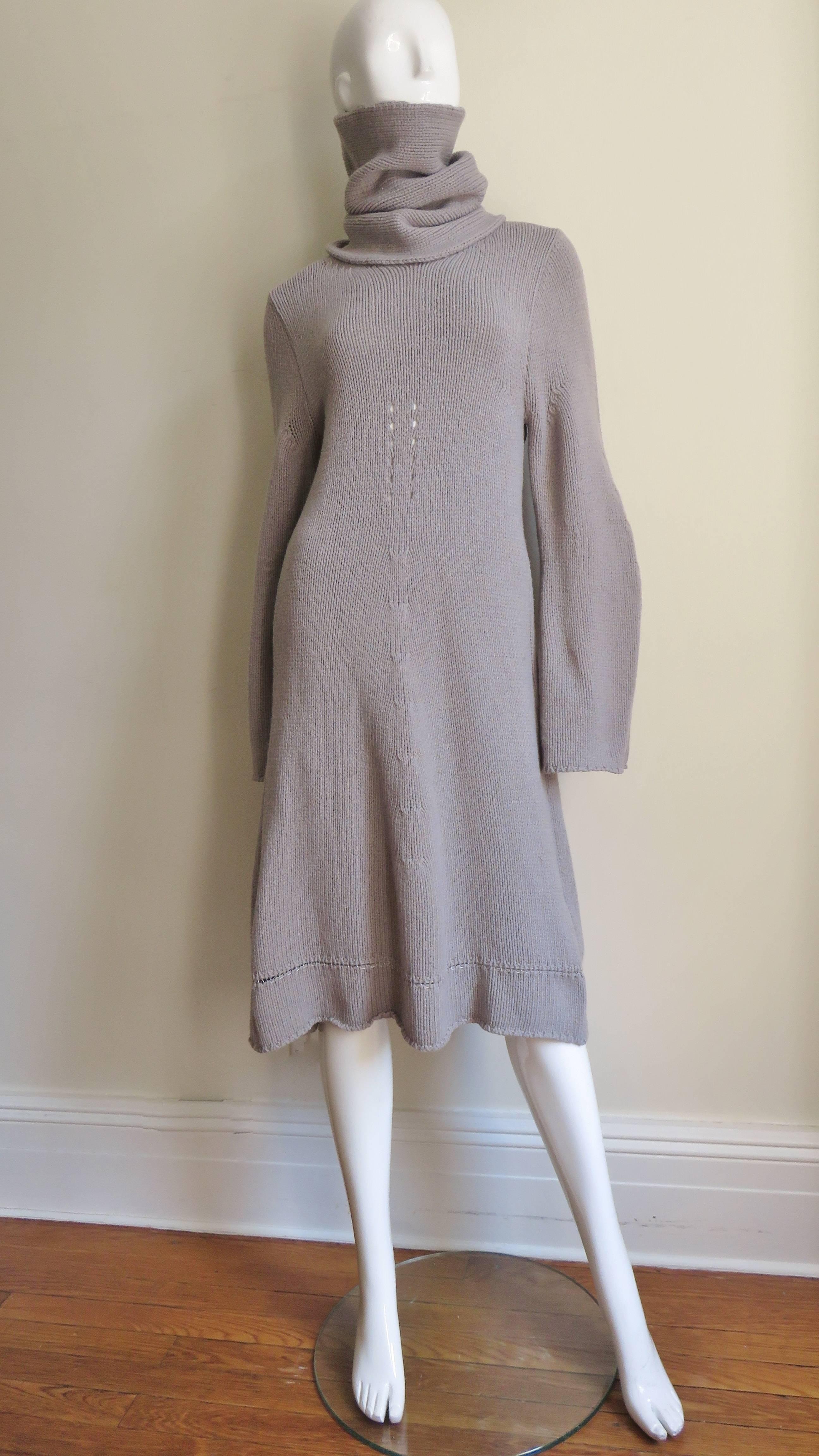 Women's Ann Demeulemeester New Oversize Sweater and Neck Tube For Sale