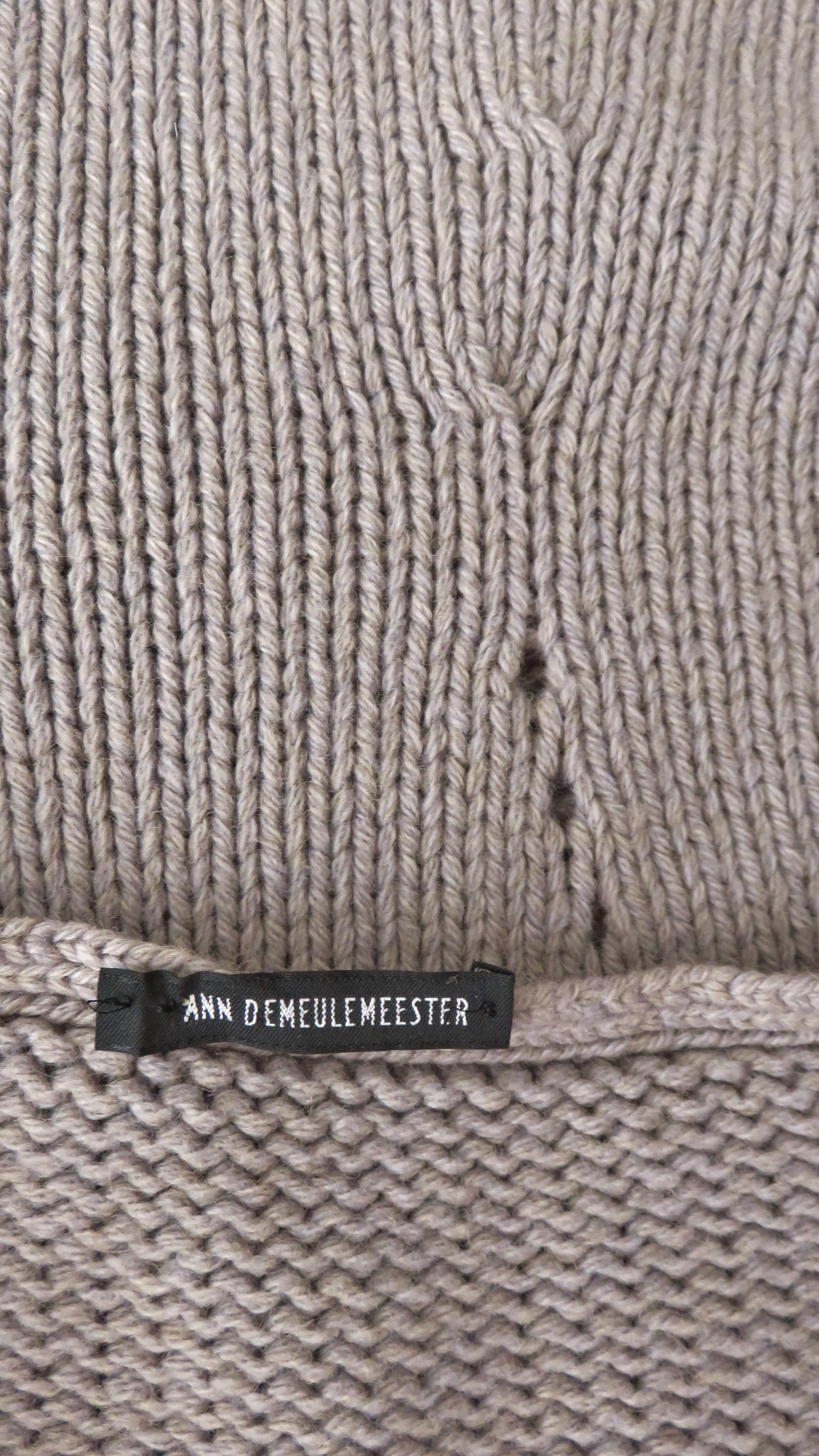 Ann Demeulemeester New Oversize Sweater and Neck Tube  For Sale 5