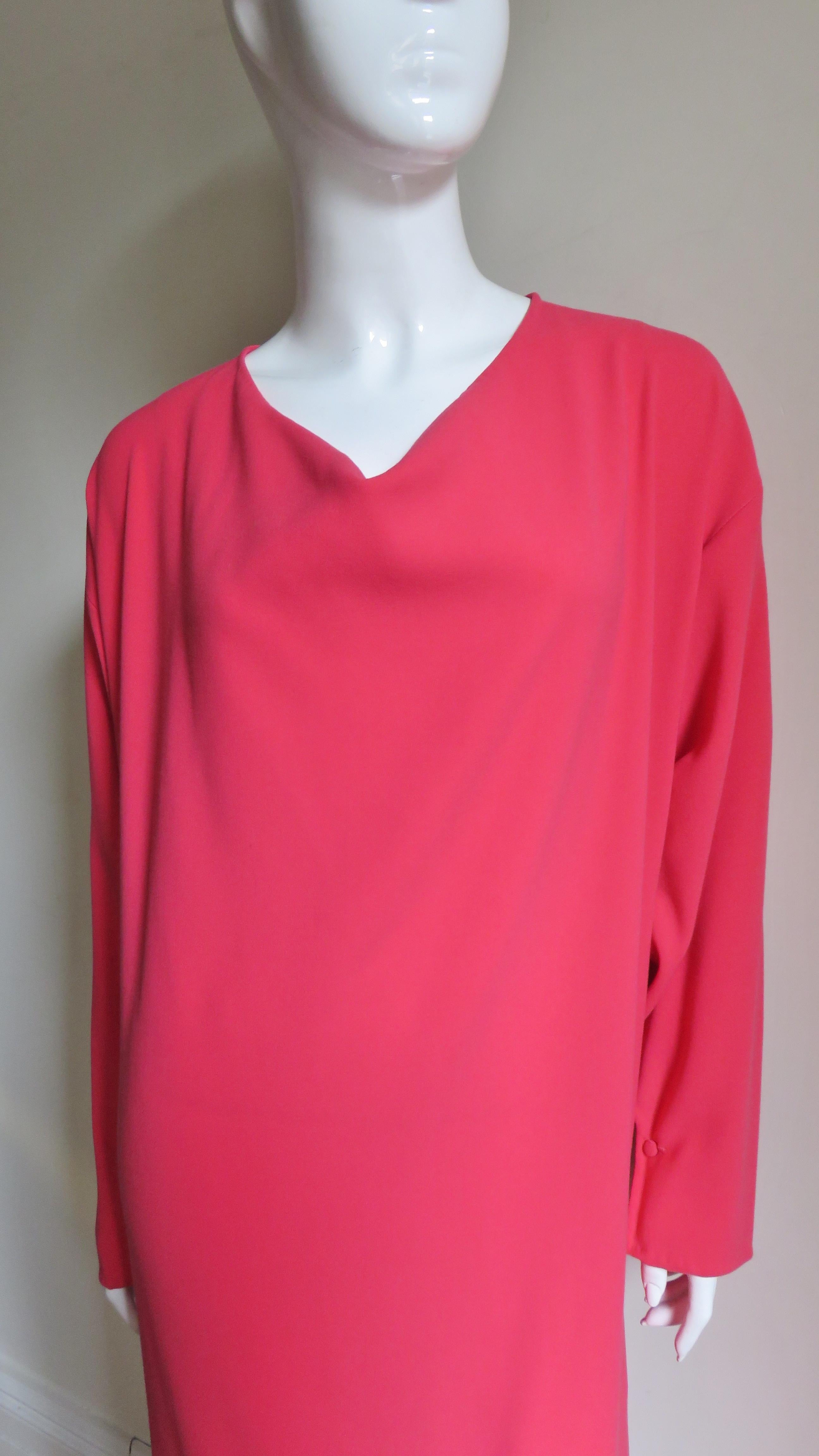 Pink Halston Dress 1970s For Sale