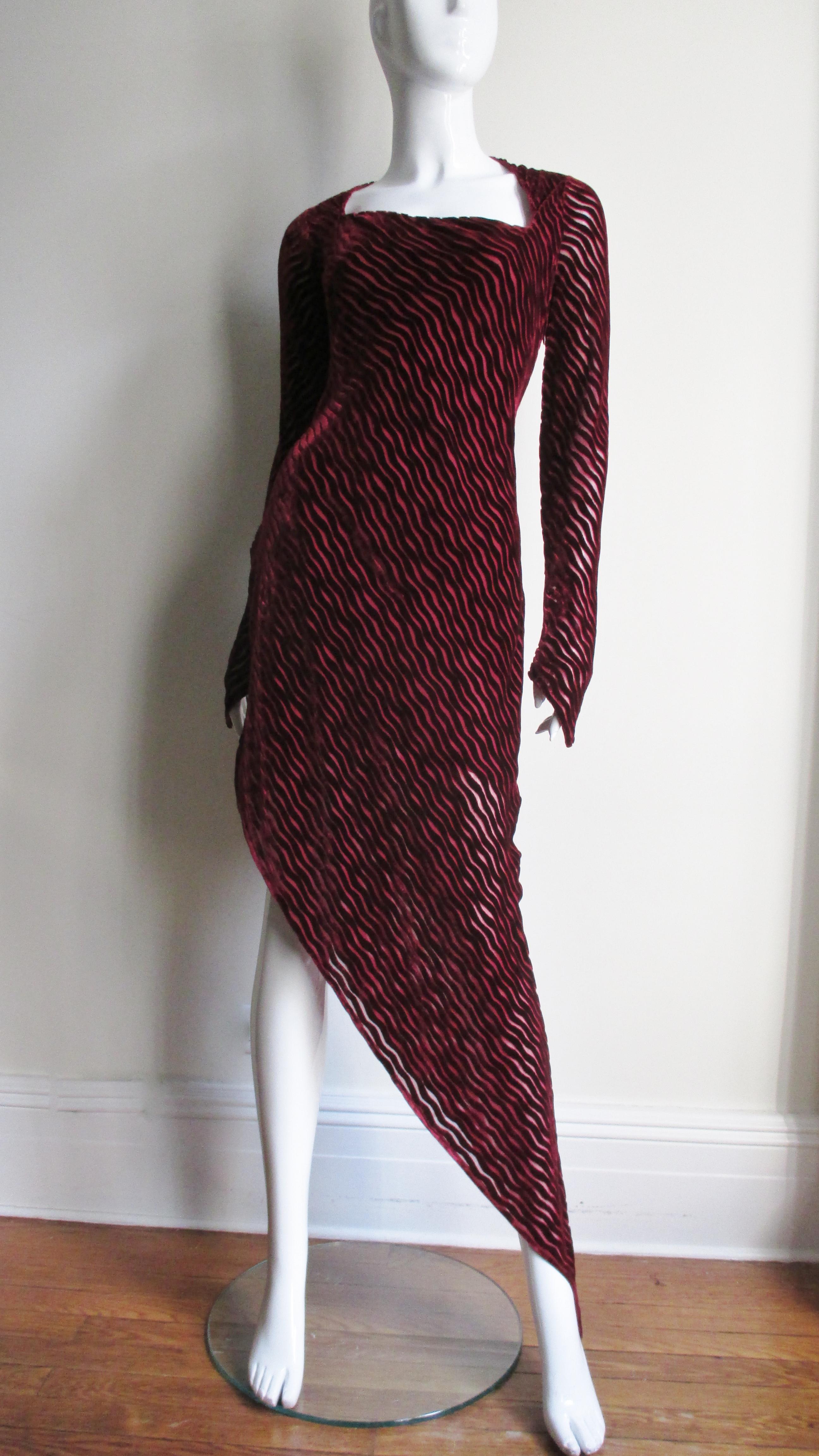 Karl Lagerfeld Asymmetric Silk Dress 1