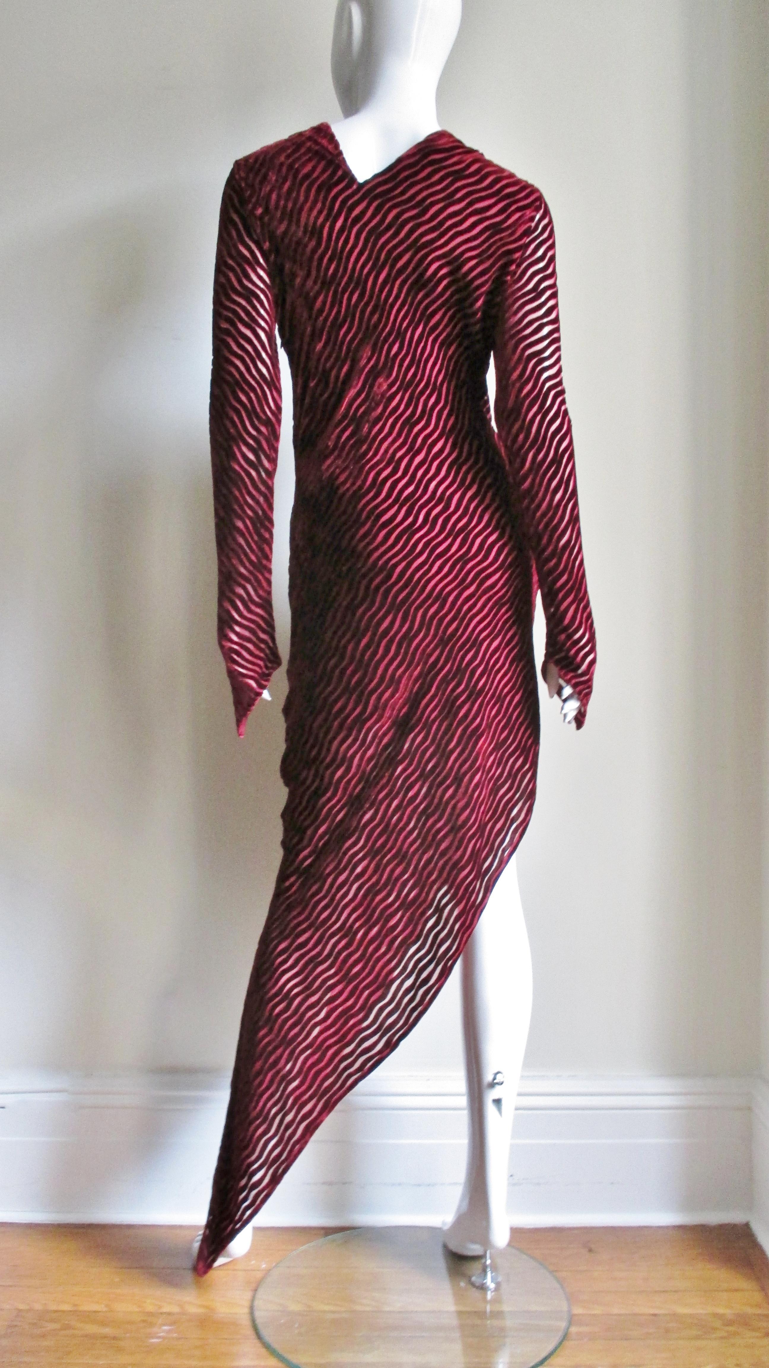 Karl Lagerfeld Asymmetric Silk Dress 2