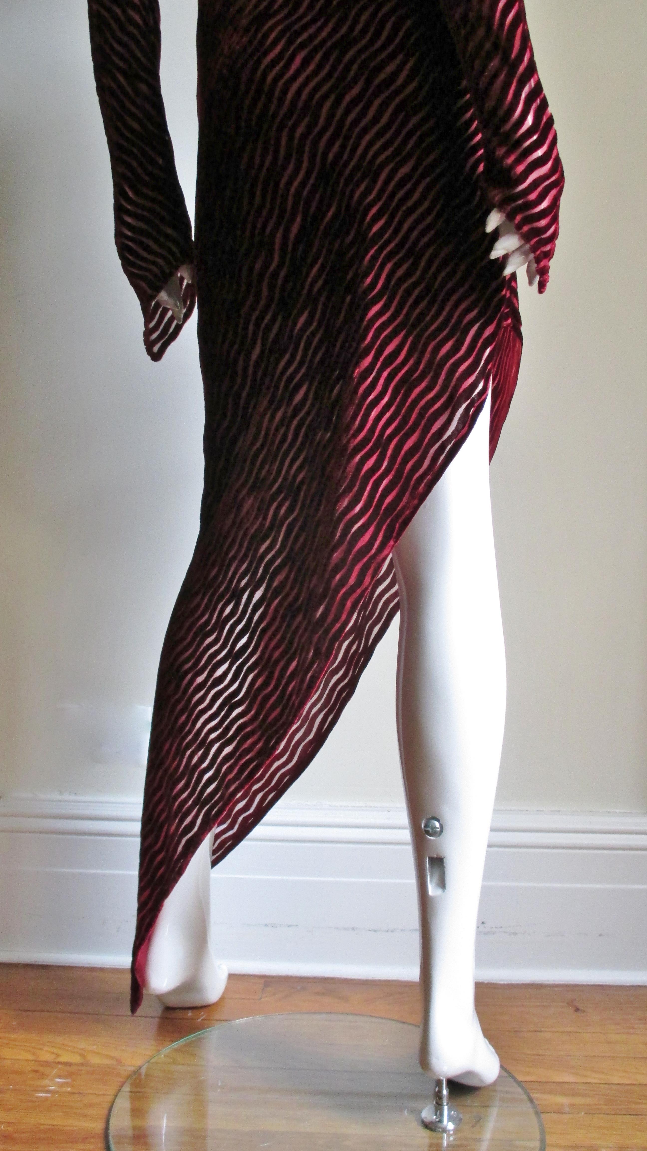 Karl Lagerfeld Asymmetric Silk Dress 4