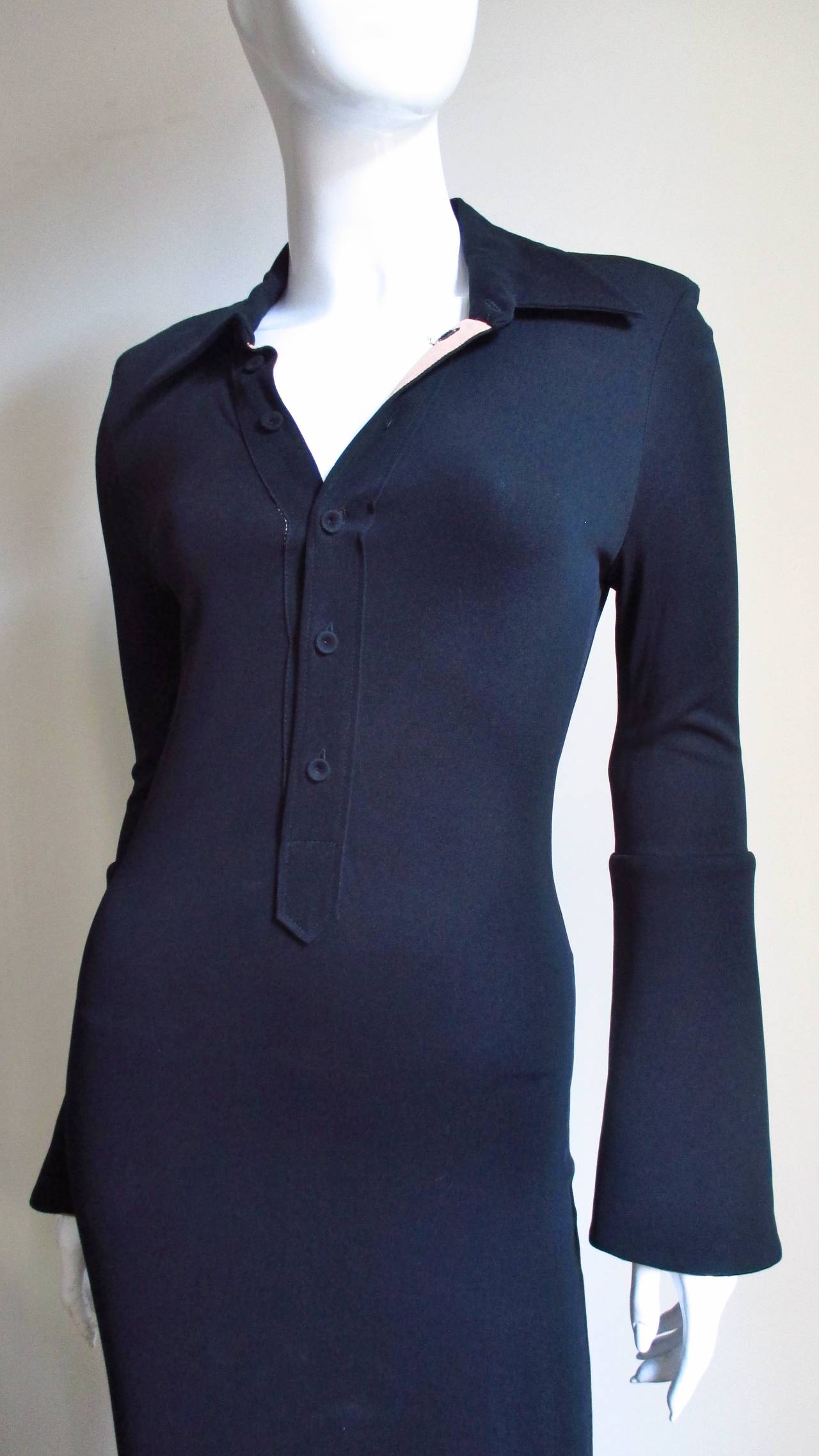 Black Jean Paul Gaultier Color Block Maxi Dress For Sale