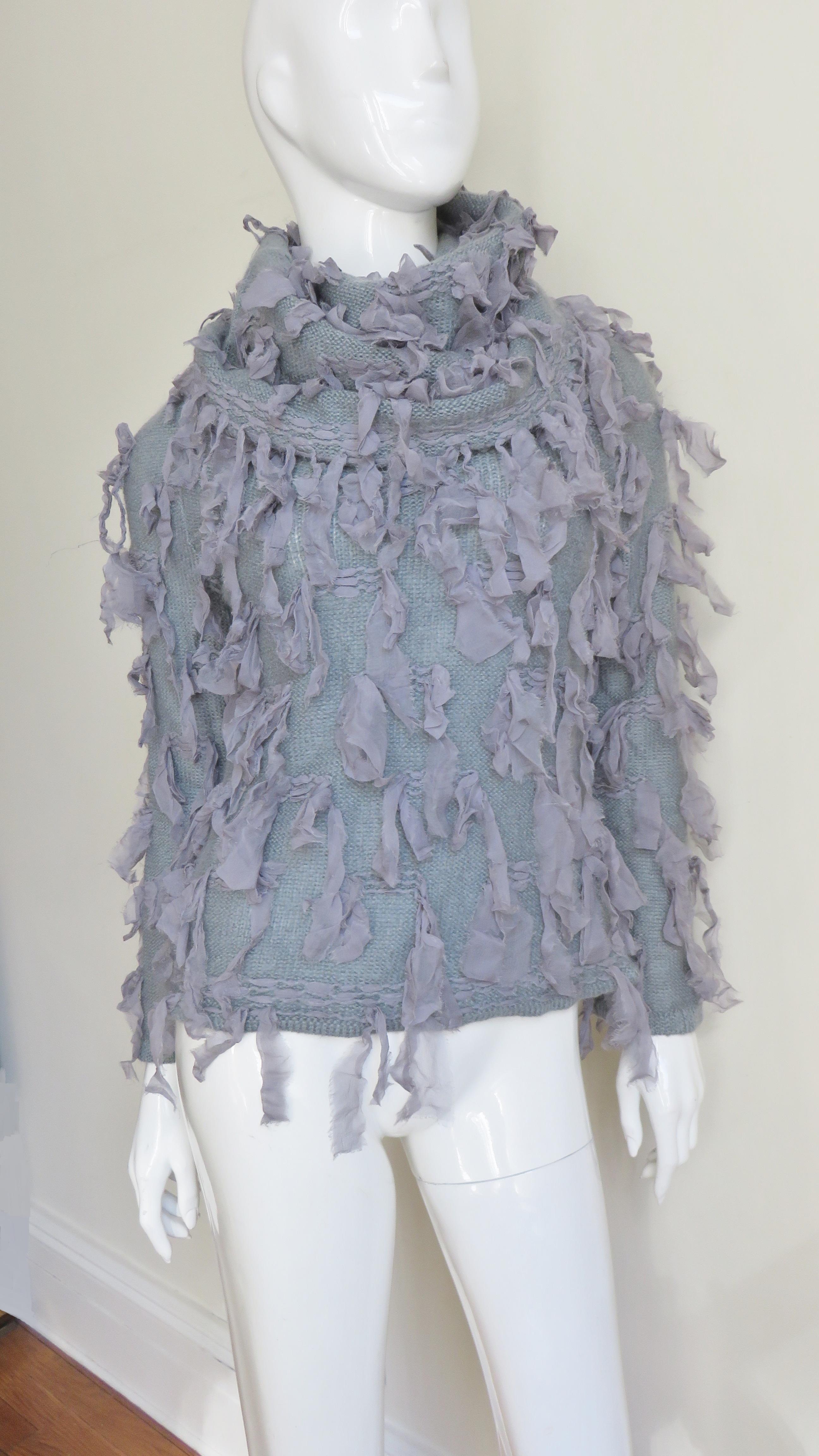 John Galliano for Christian Dior Boutique Applique Sweater 1990s For Sale 1