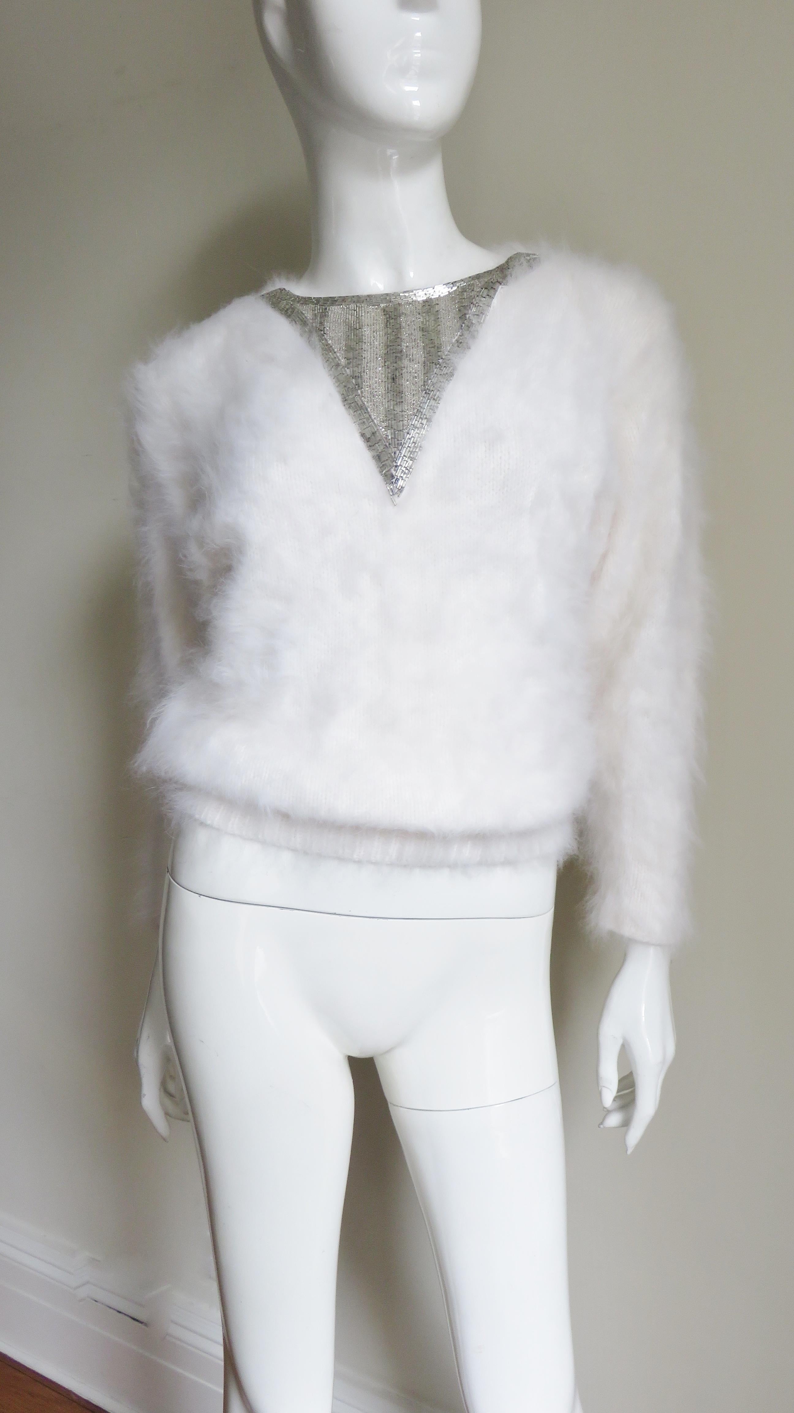 angora sweater white
