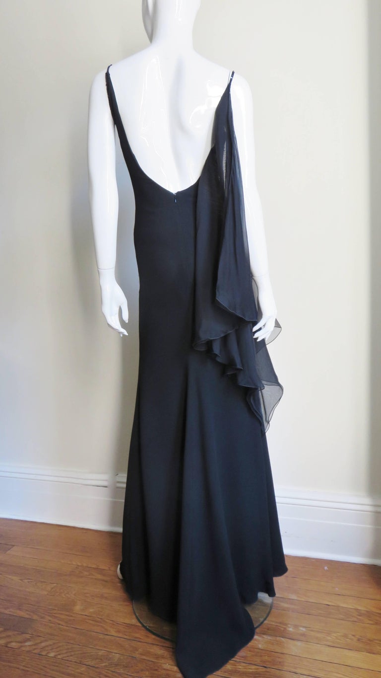 Valentino Sheer Side Gown For Sale at 1stdibs
