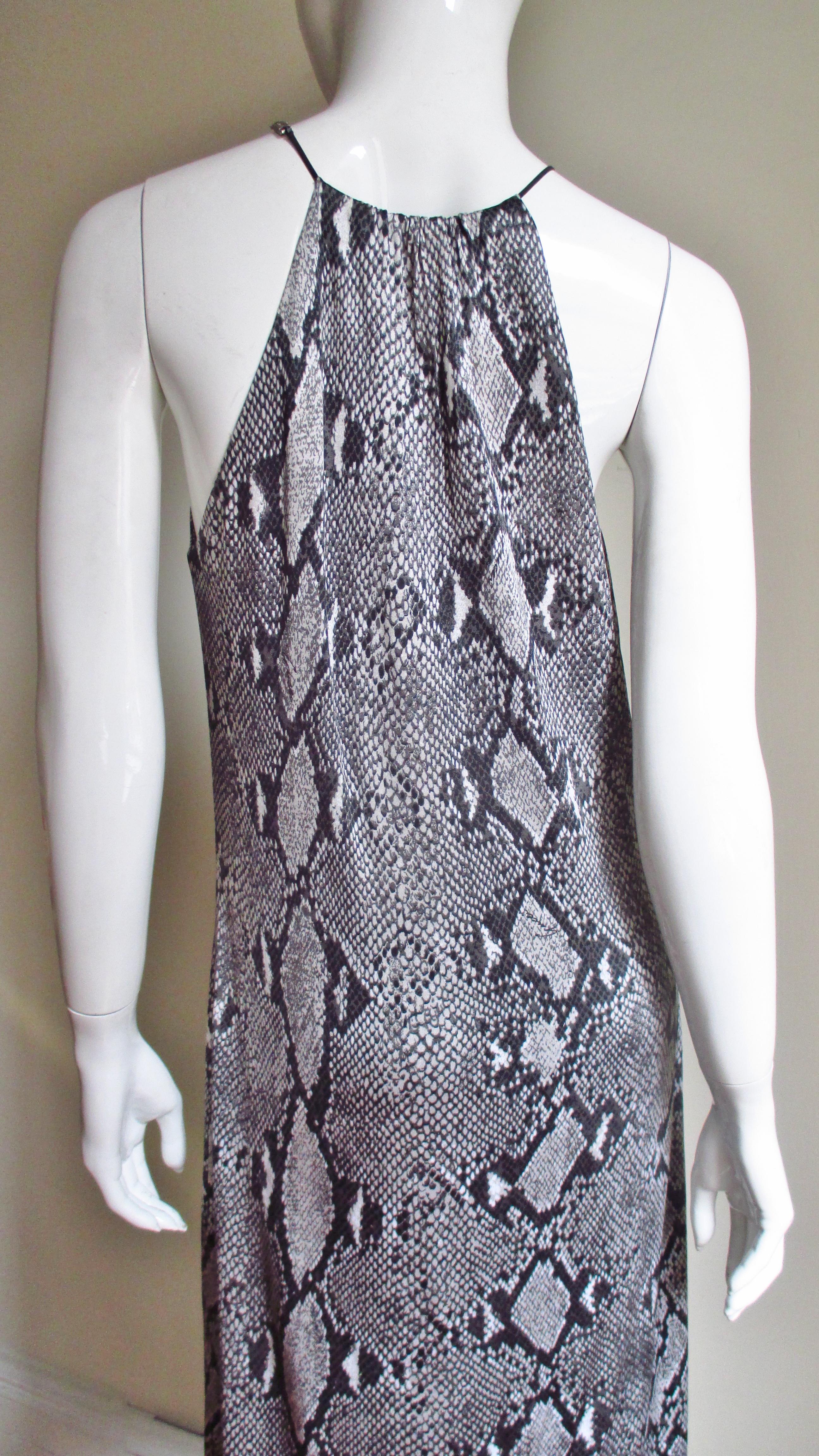 Tom Ford for Gucci Silk Python Print Dress SS 2000 For Sale 1