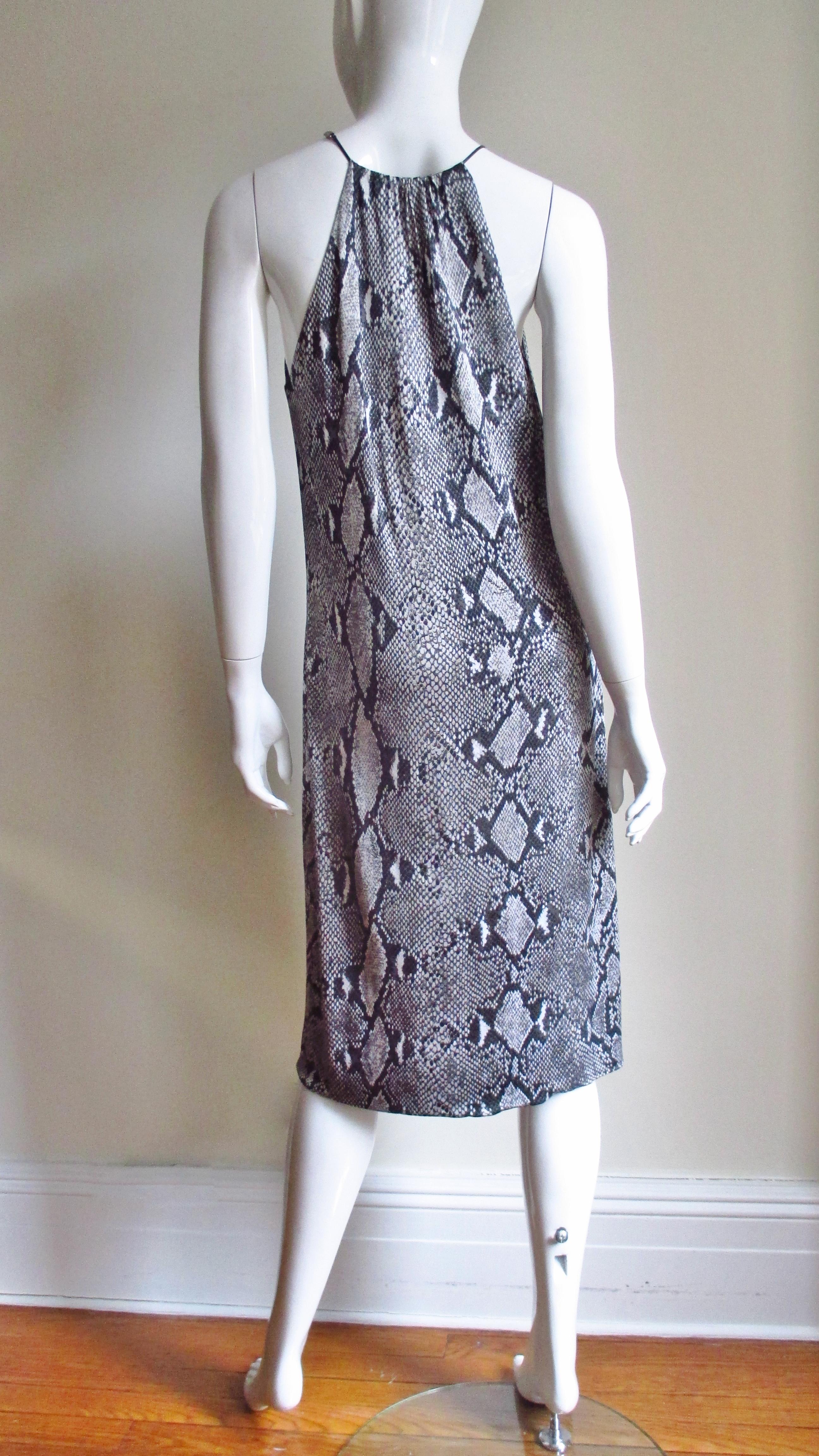 Tom Ford pour Gucci - Robe imprimée en python de soie, printemps-été 2000 en vente 6