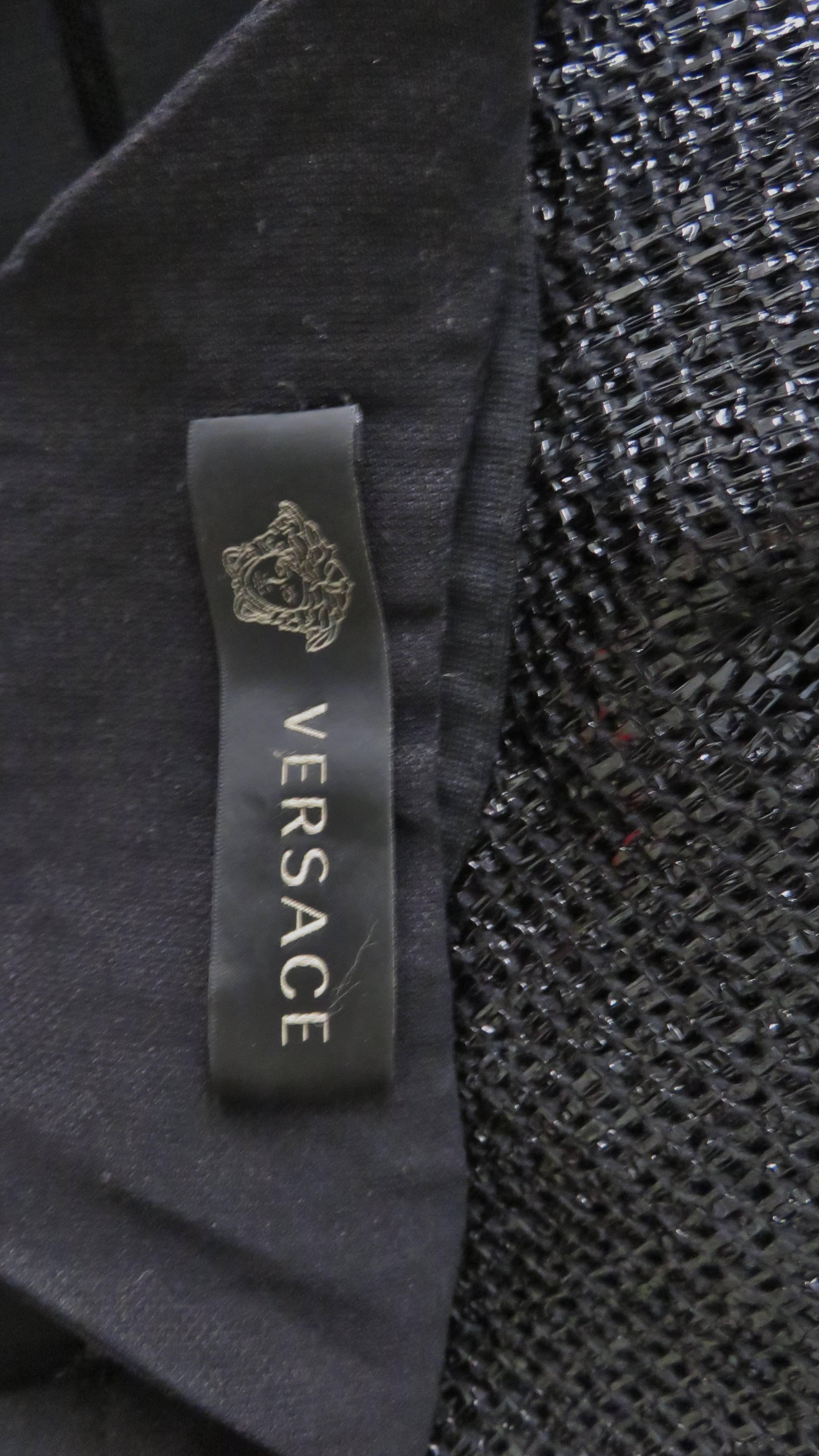 Versace Cutout Runway Bandage Dress with Full Skirt 11