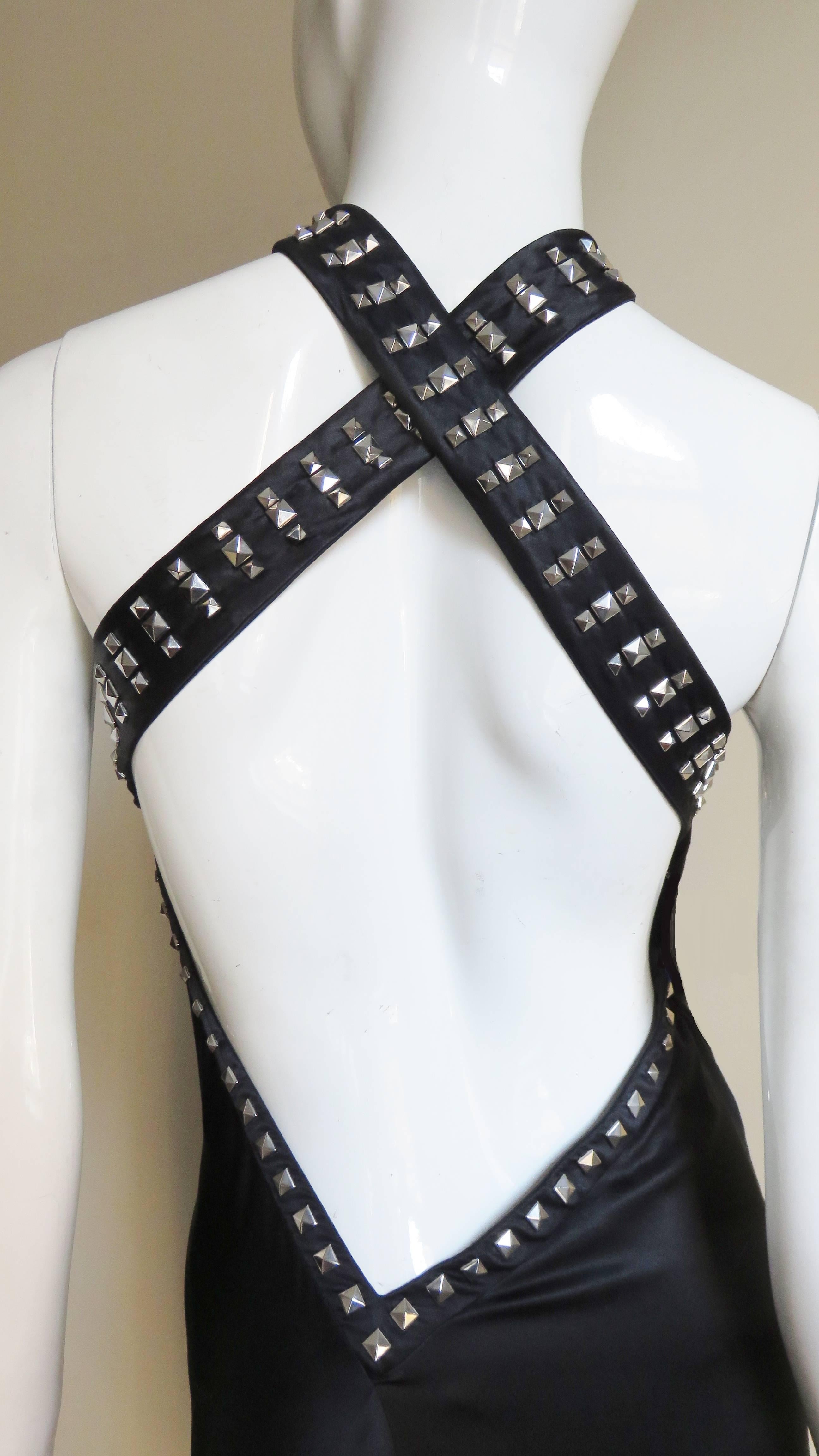 Versace Silk Dress with Studs S/S 2004 6
