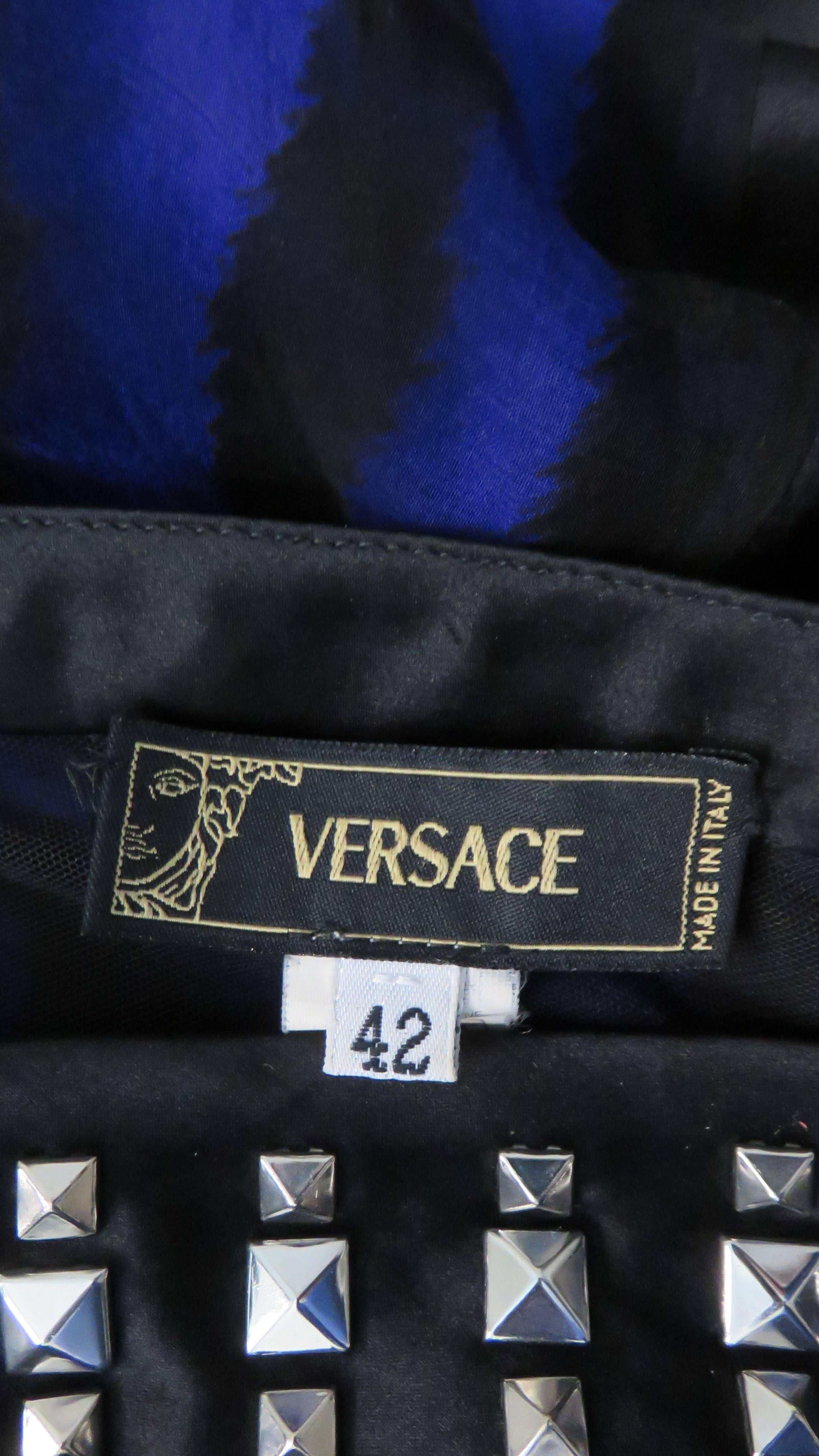   Versace Silk Dress with Studs S/S 2004 For Sale 9