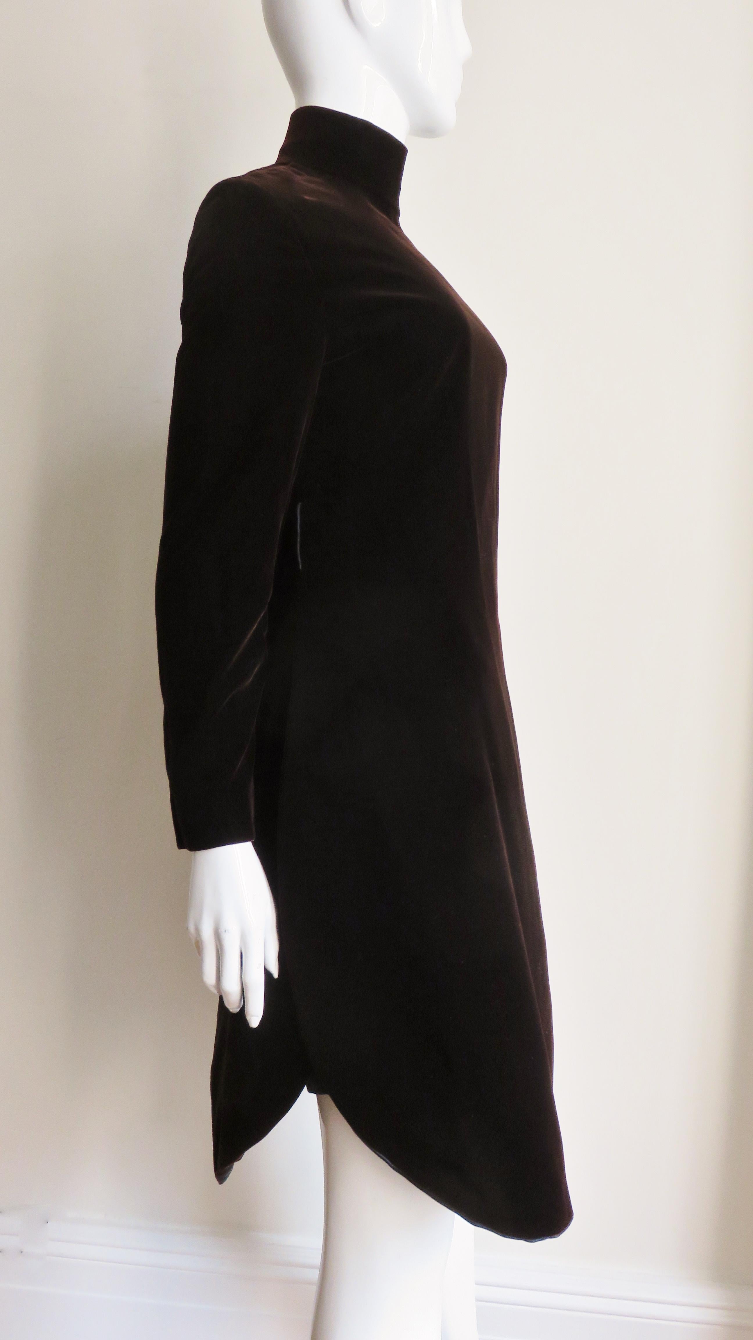 1960s Pierre Cardin Silk Velvet Dress 3
