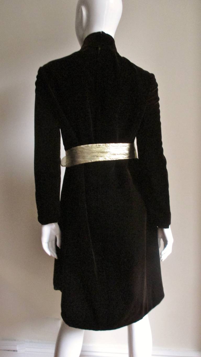 1960s Pierre Cardin Silk Velvet Dress 5