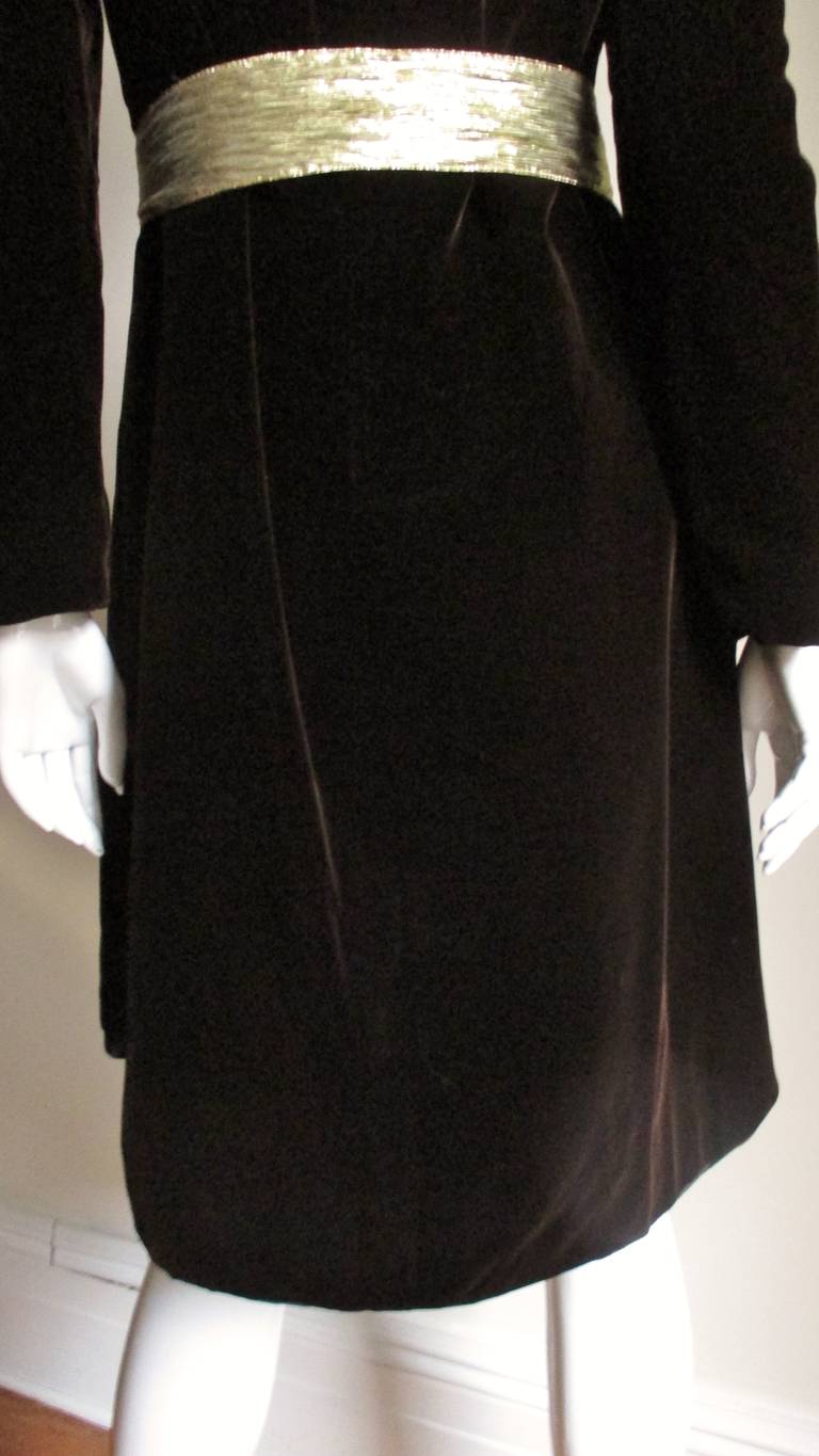 1960s Pierre Cardin Silk Velvet Dress 7