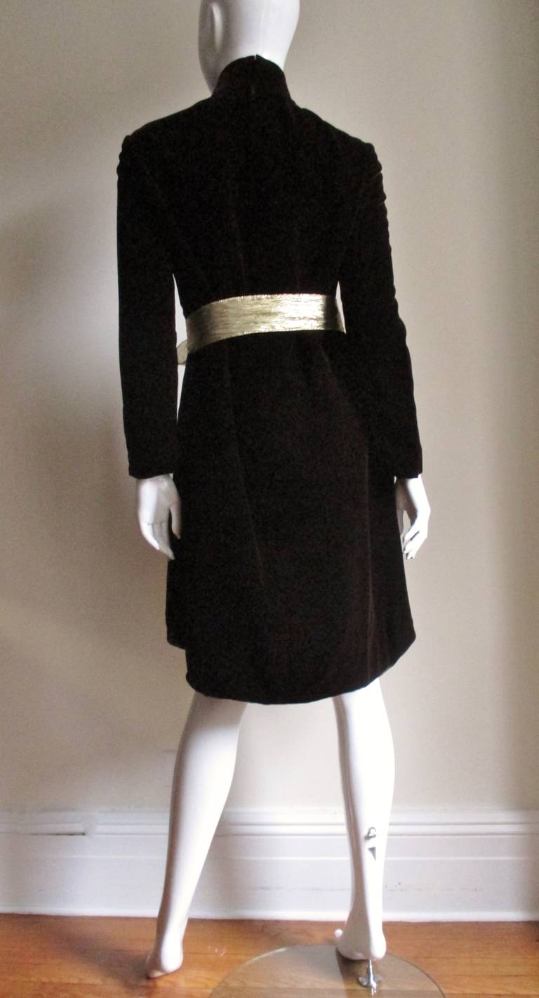 1960s Pierre Cardin Silk Velvet Dress 8
