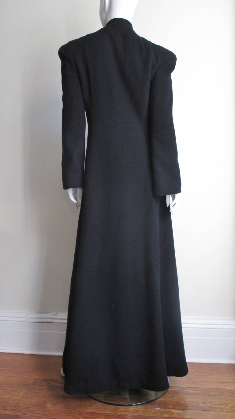 1940s Full Length Coat with Embroidery For Sale 5