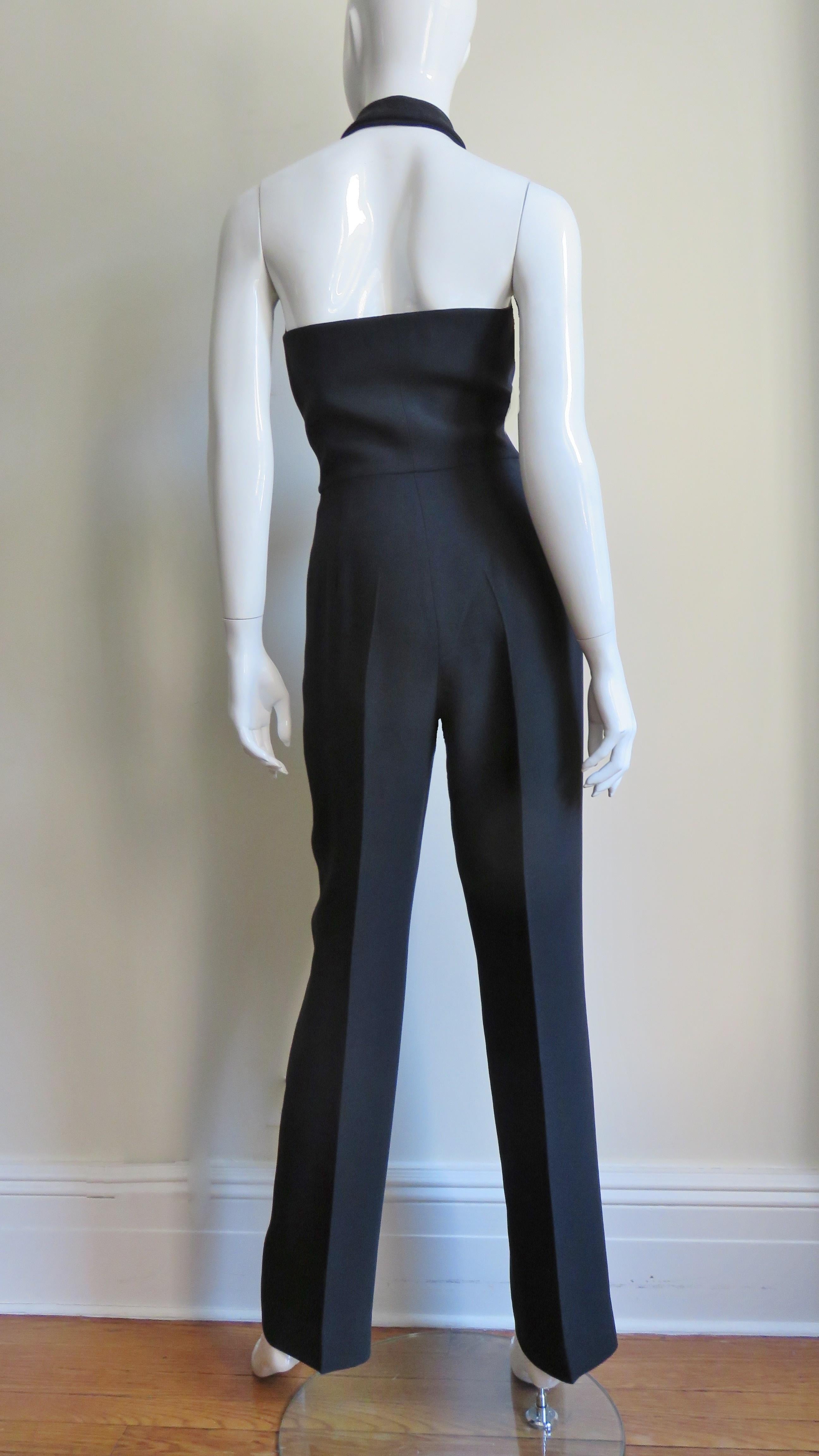 Women's Valentino Silk Halter Jumpsuit For Sale