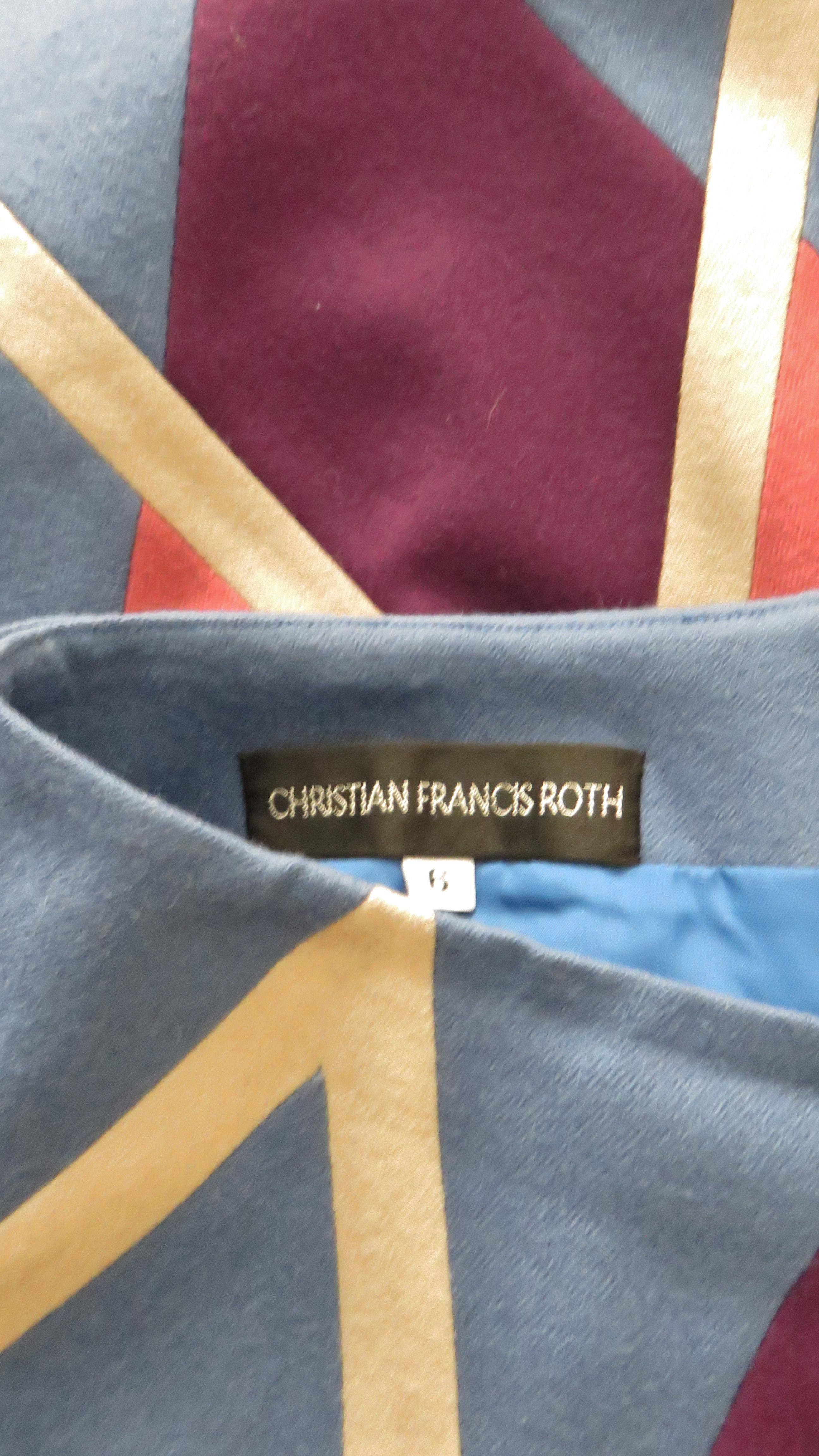  Christian Francis Roth - Jupe à blocs de couleur, années 1980 en vente 4