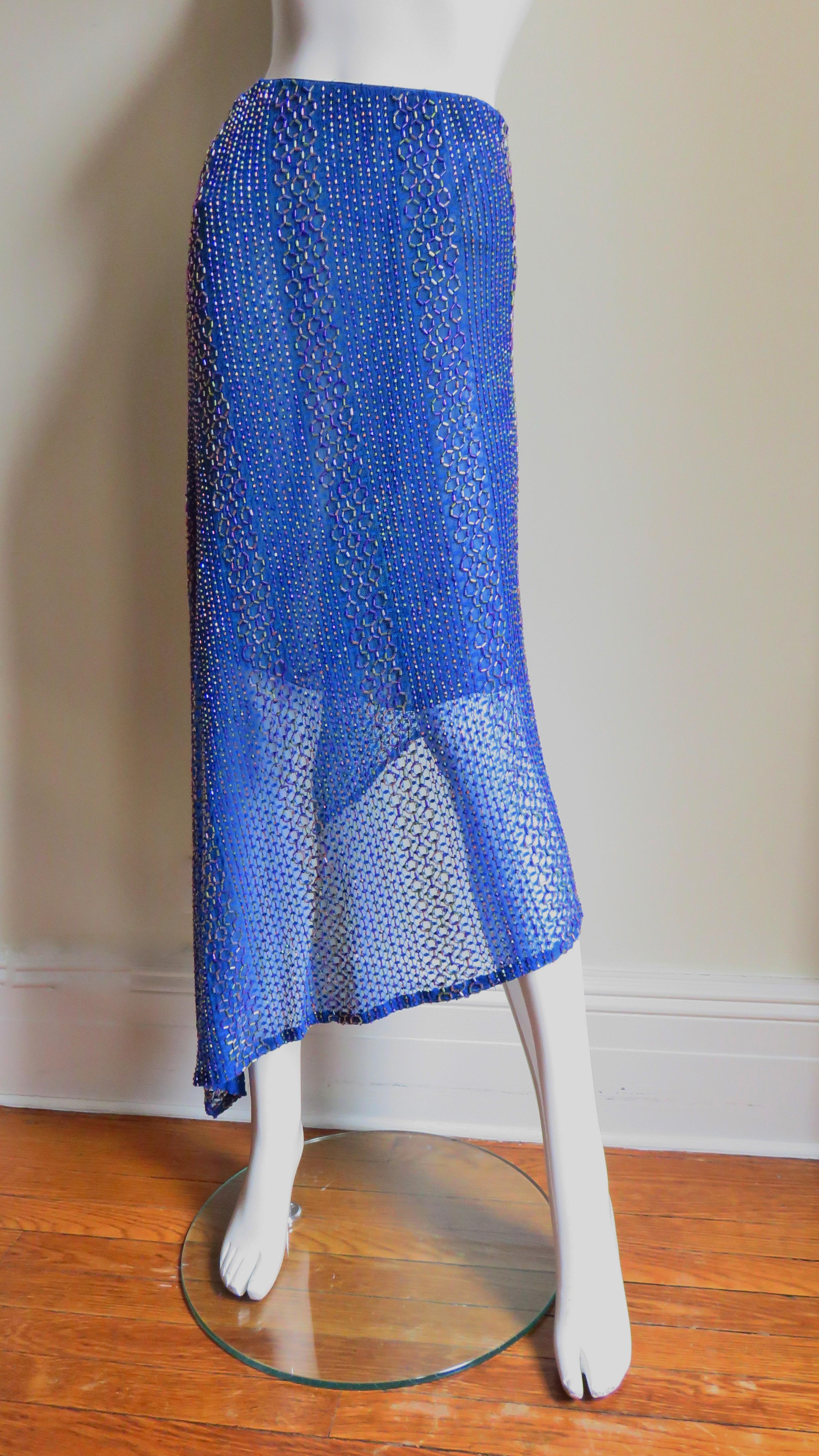 Ordinary People New Skirt with Beading In Excellent Condition For Sale In Water Mill, NY