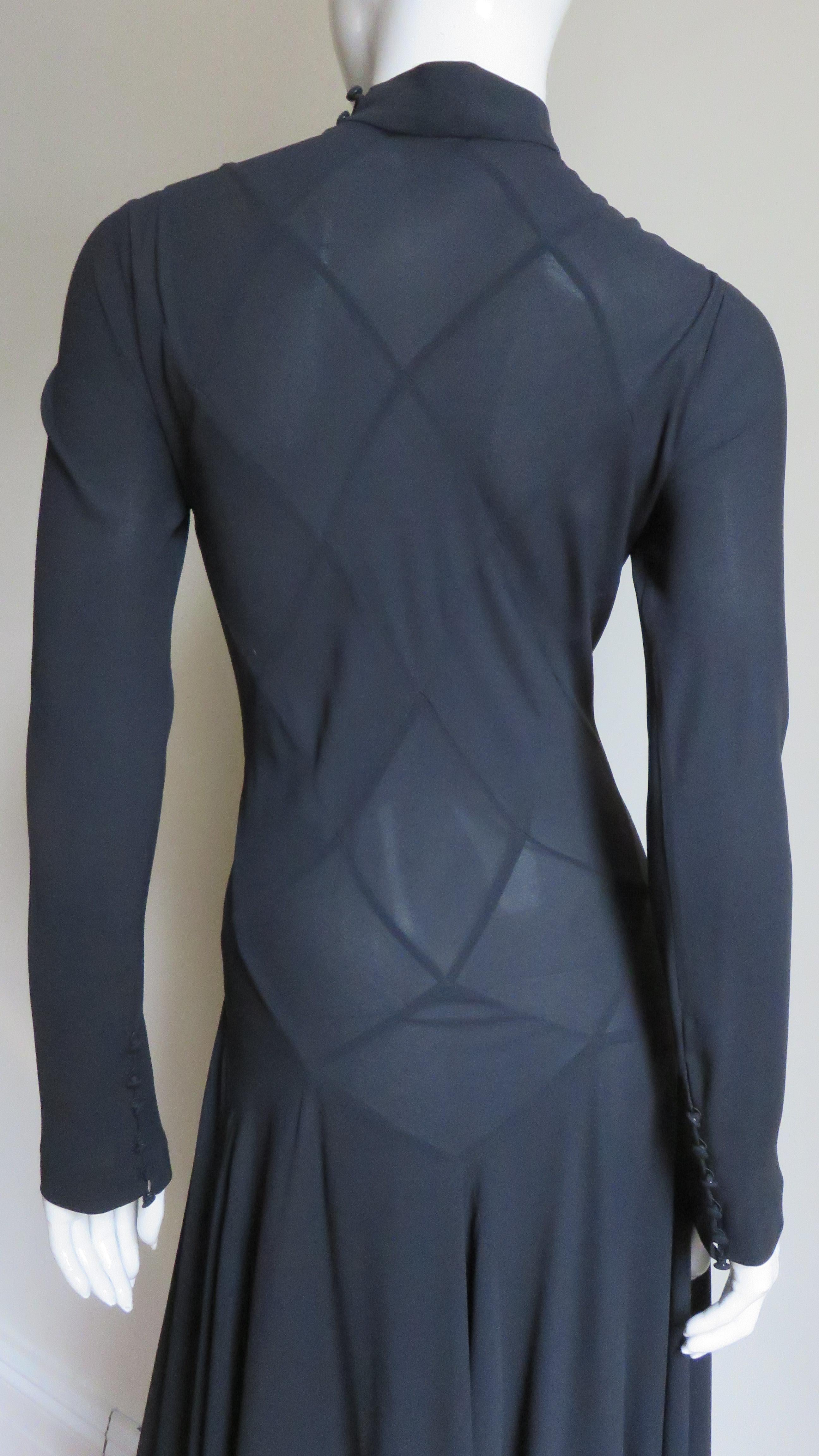 Calvin Klein - Robe longue en soie avec motifs marins complexes en vente 8