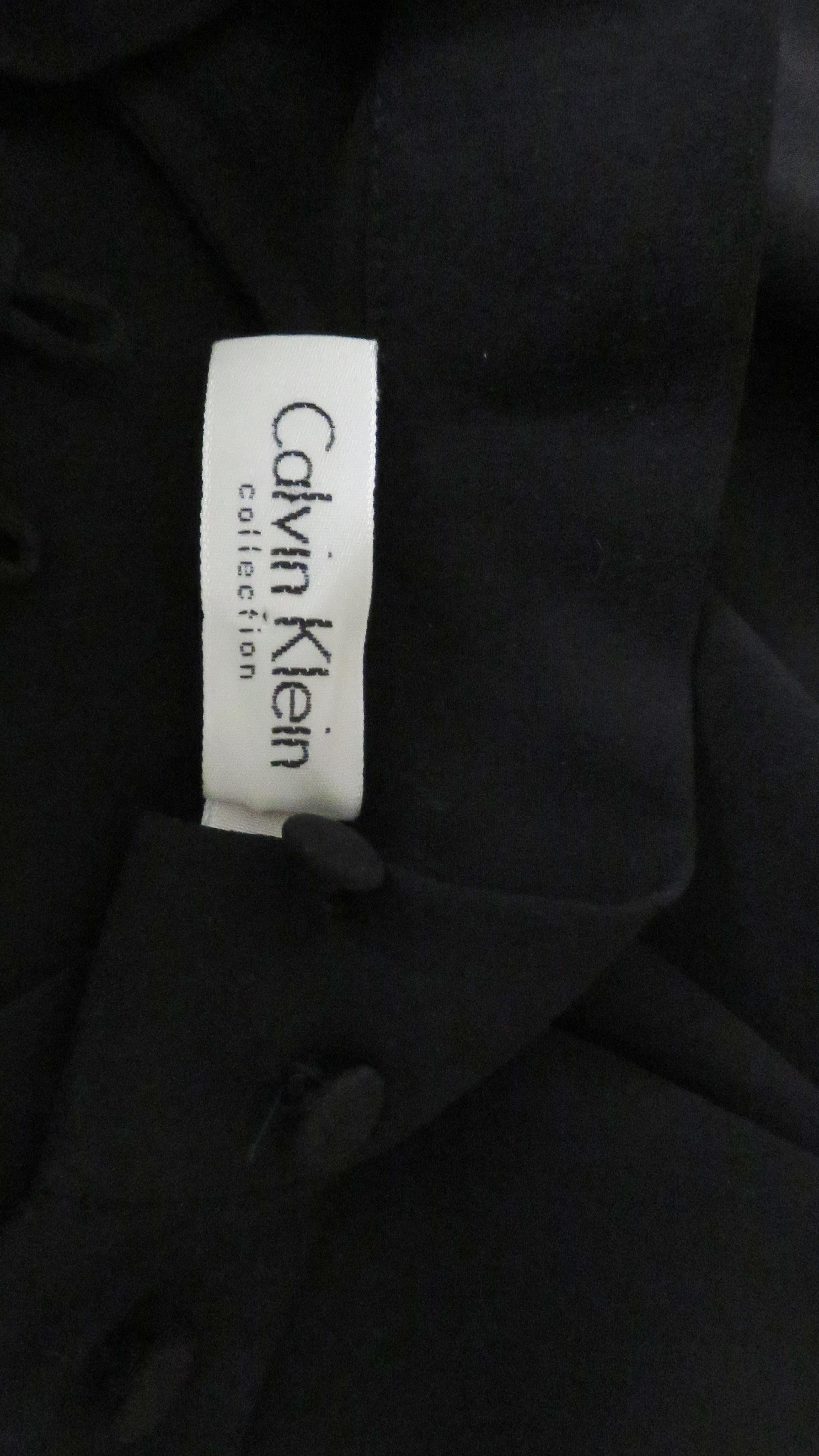 Calvin Klein Silk Maxi Dress with Intricate Seaming 9