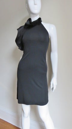 Gucci Ruffle Neck Silk Halter Dress