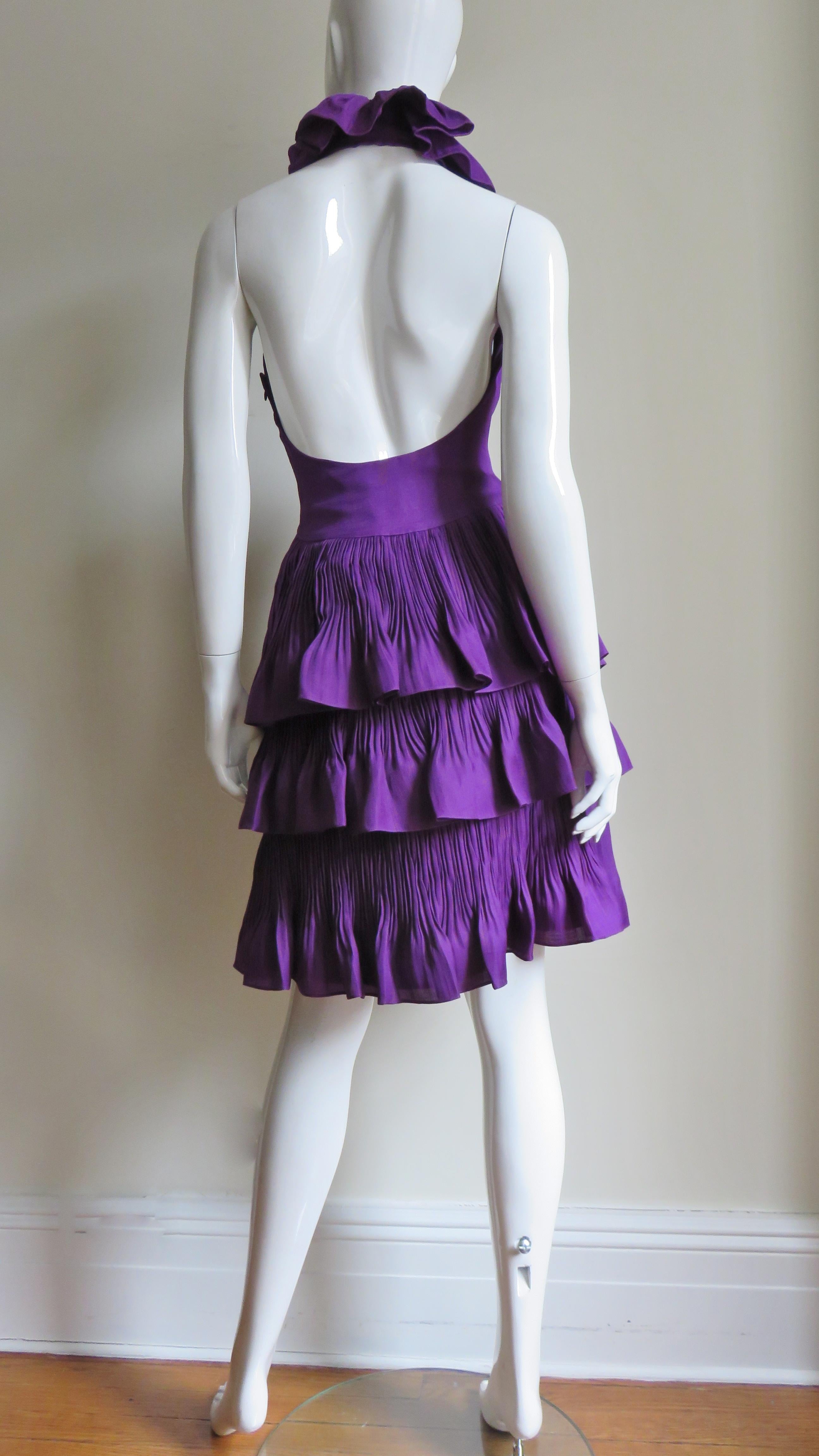 John Galliano for Christian Dior S/S 2009 Silk Halter Dress For Sale 8