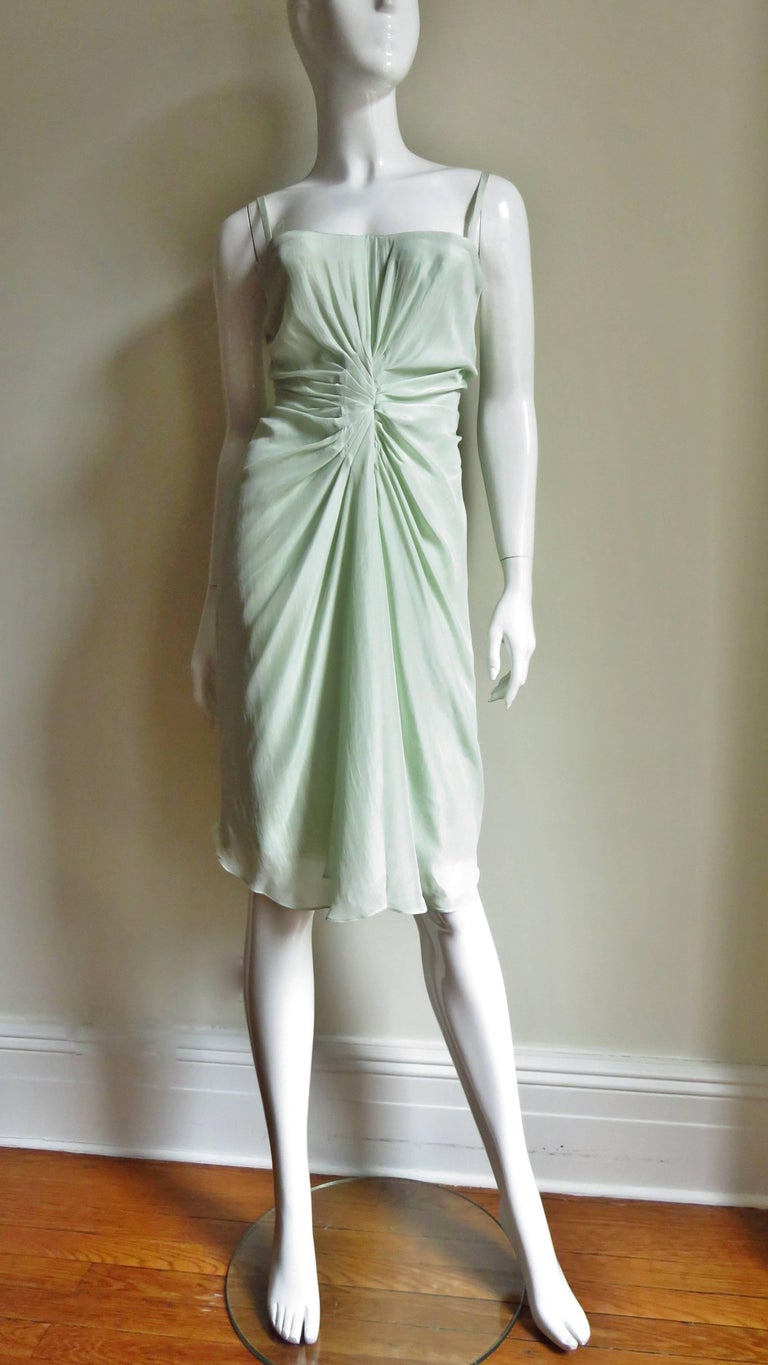 John Galliano for Christian Dior Silk Ruched Corset Dress For Sale 4