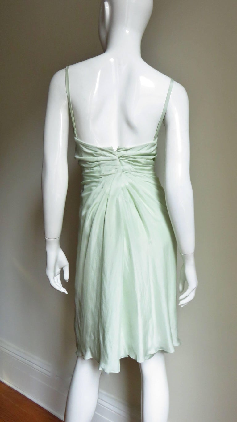 John Galliano for Christian Dior Silk Ruched Corset Dress For Sale 5