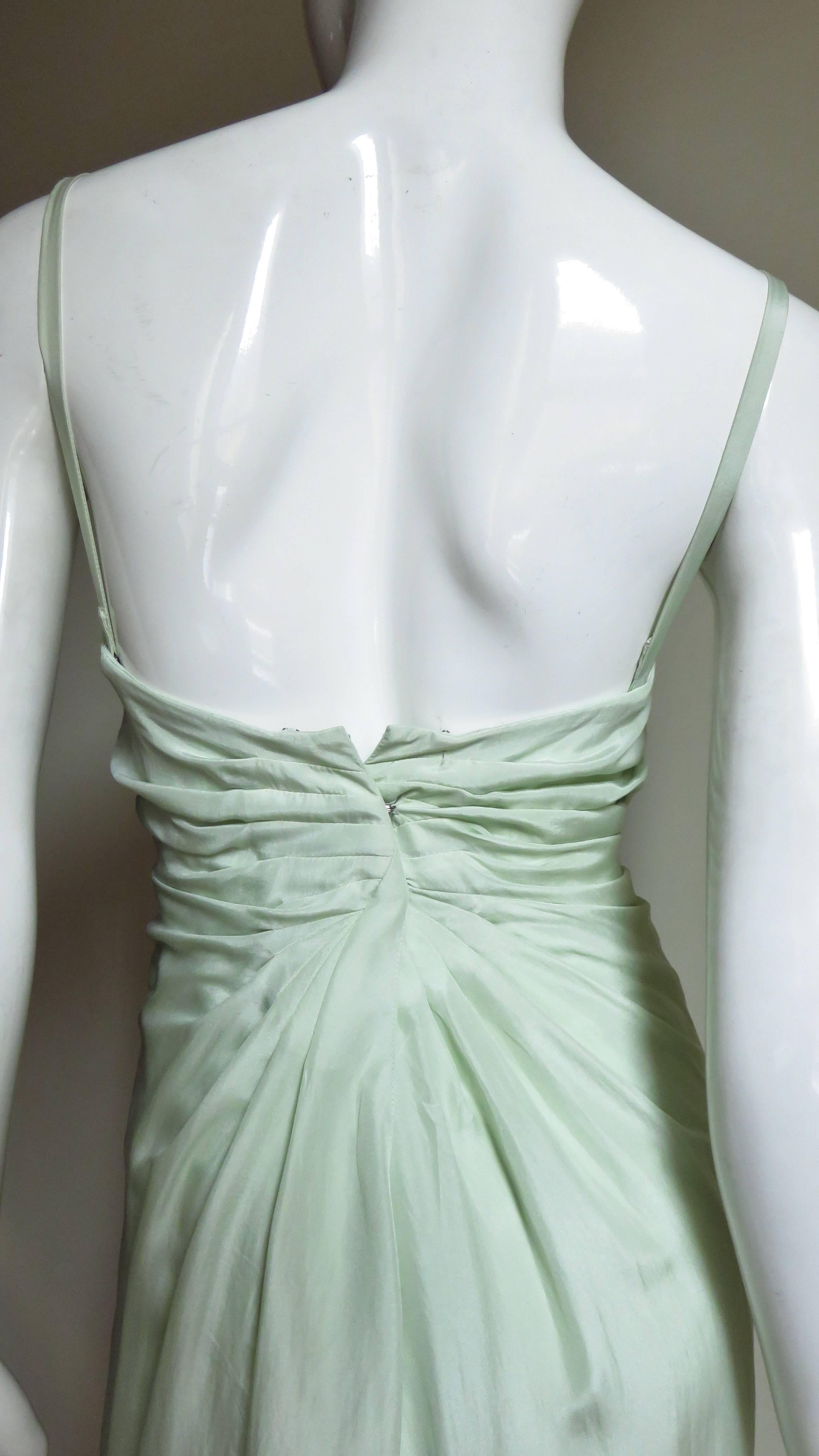John Galliano for Christian Dior Silk Ruched Corset Dress 3