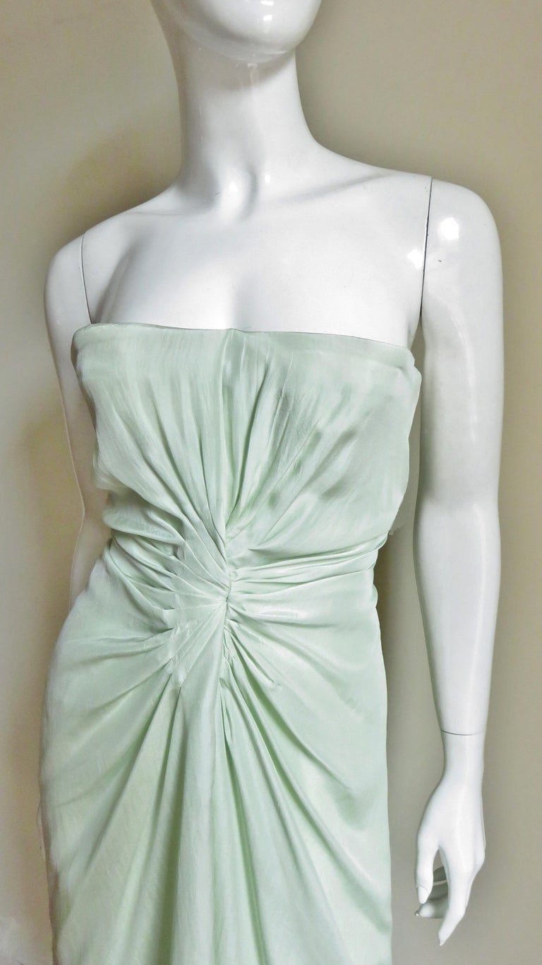 Women's John Galliano for Christian Dior Silk Ruched Corset Dress For Sale