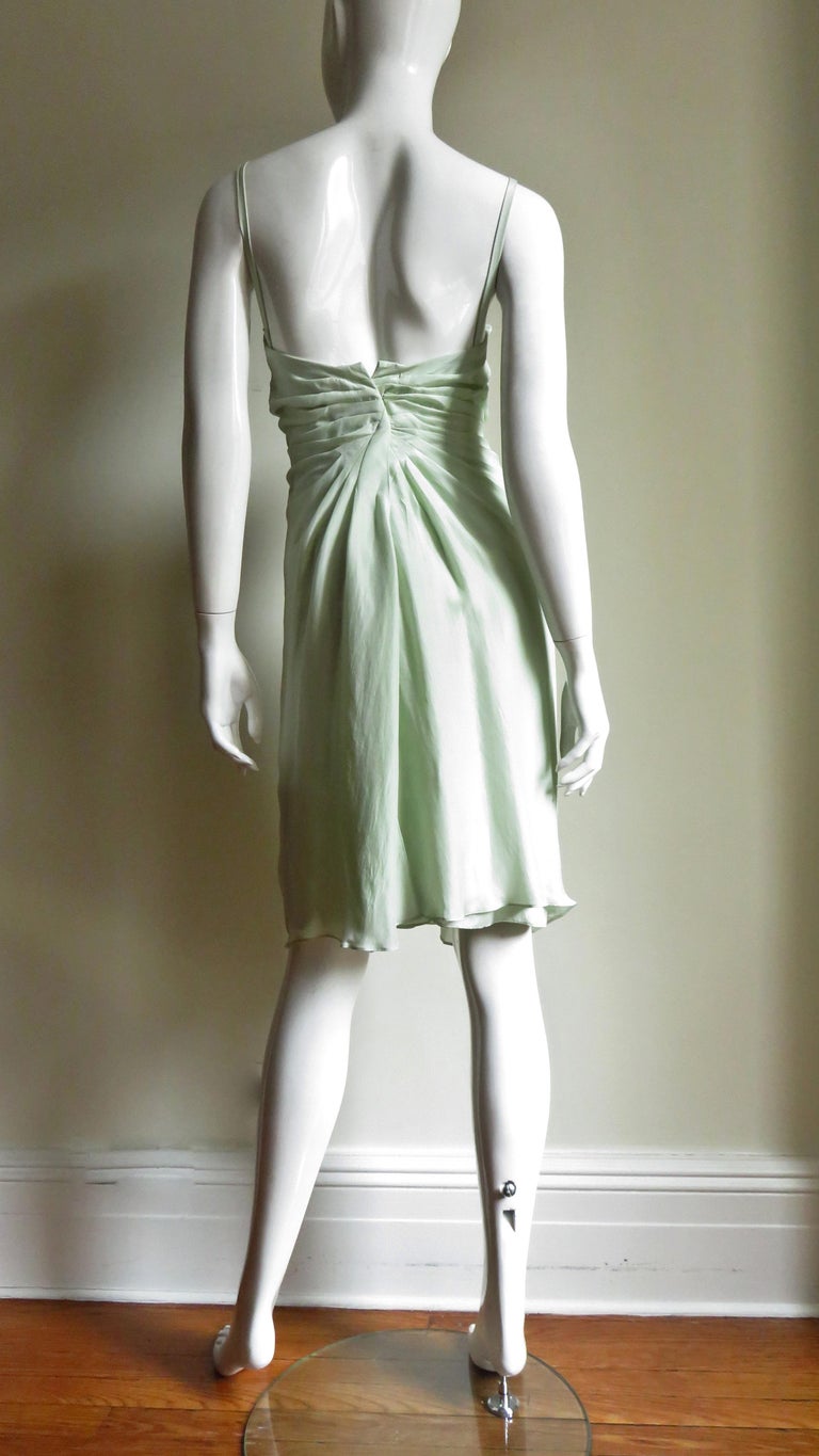 John Galliano for Christian Dior Silk Ruched Corset Dress For Sale 8
