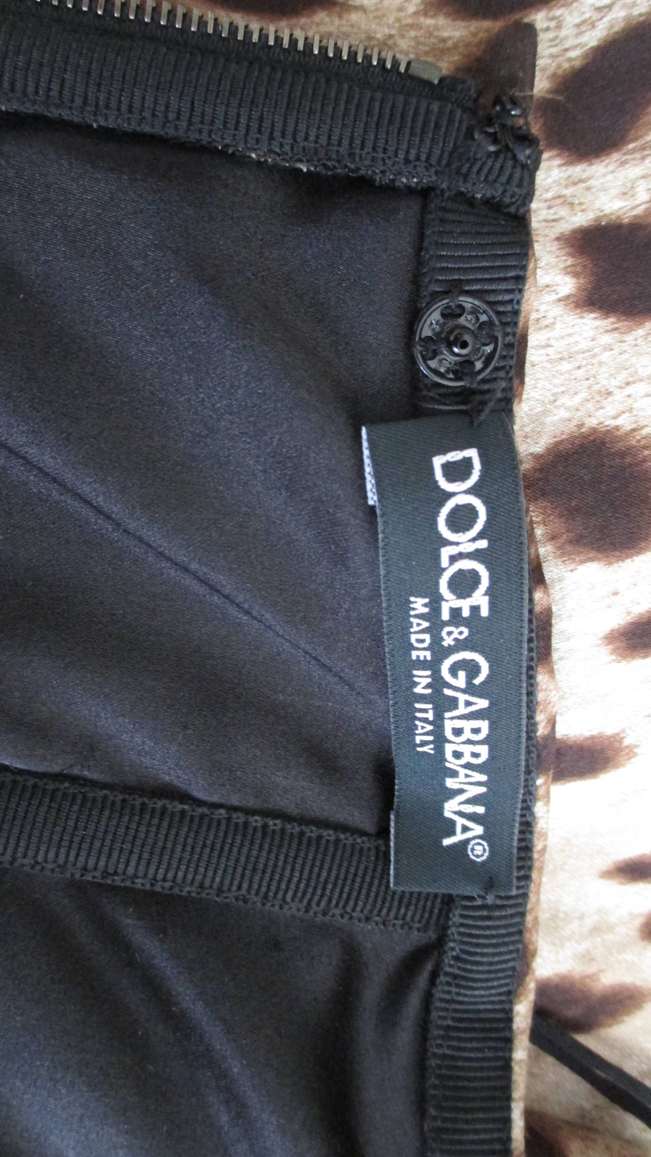 Dolce & Gabbana Strapless Silk Dress For Sale 5