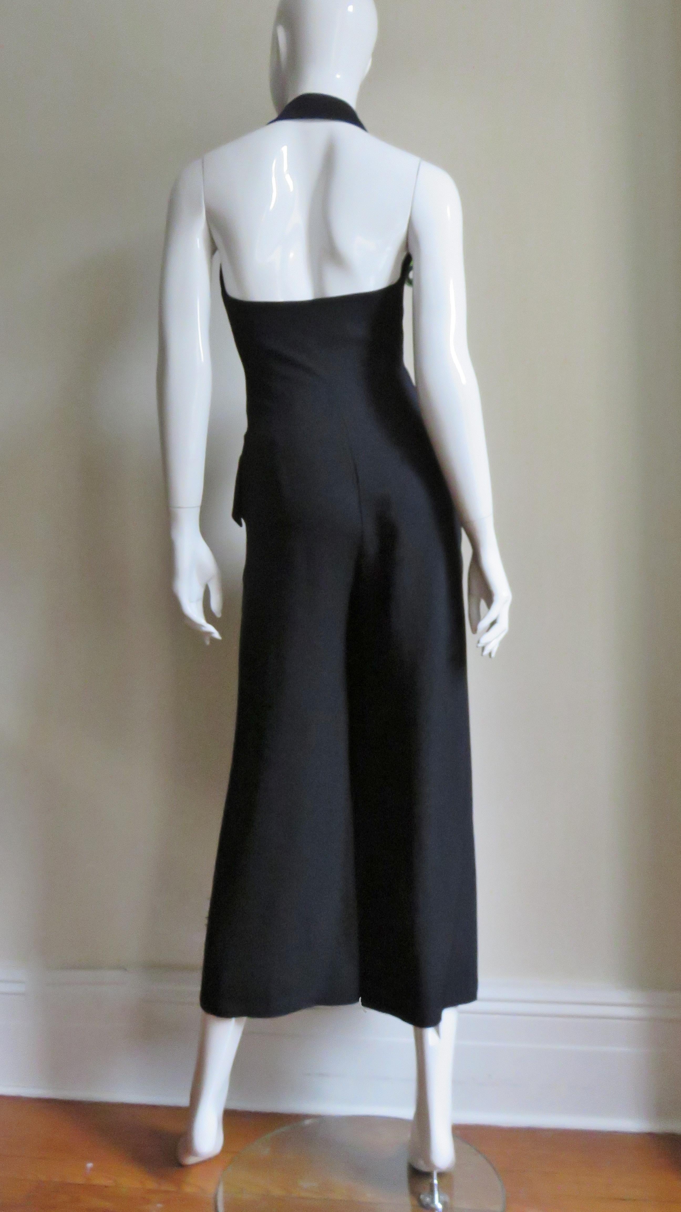 Moschino Halter Tuxedo Jumpsuit  For Sale 1